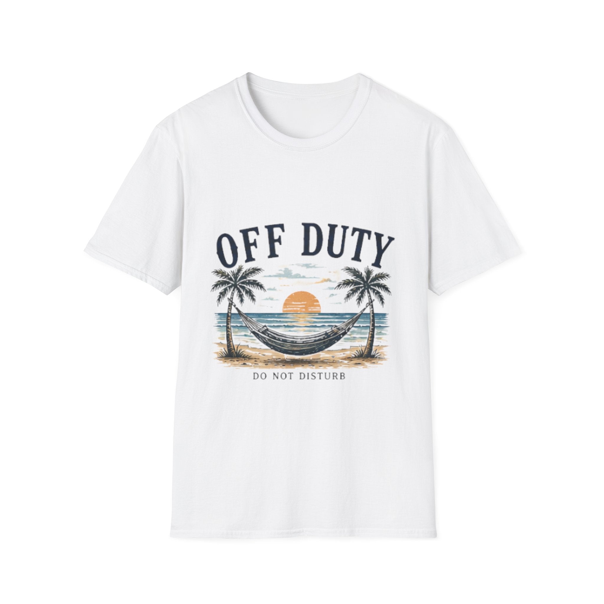 Off Duty Beach unisex T-Shirt — Hammock Sunset Vacation Tee