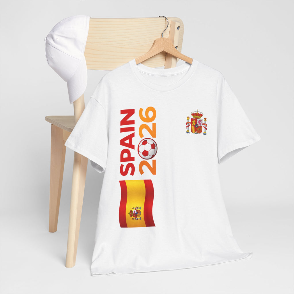 Spain 2026 Soccer T-Shirt — Spanish Flag & Crest Football Fan Tee