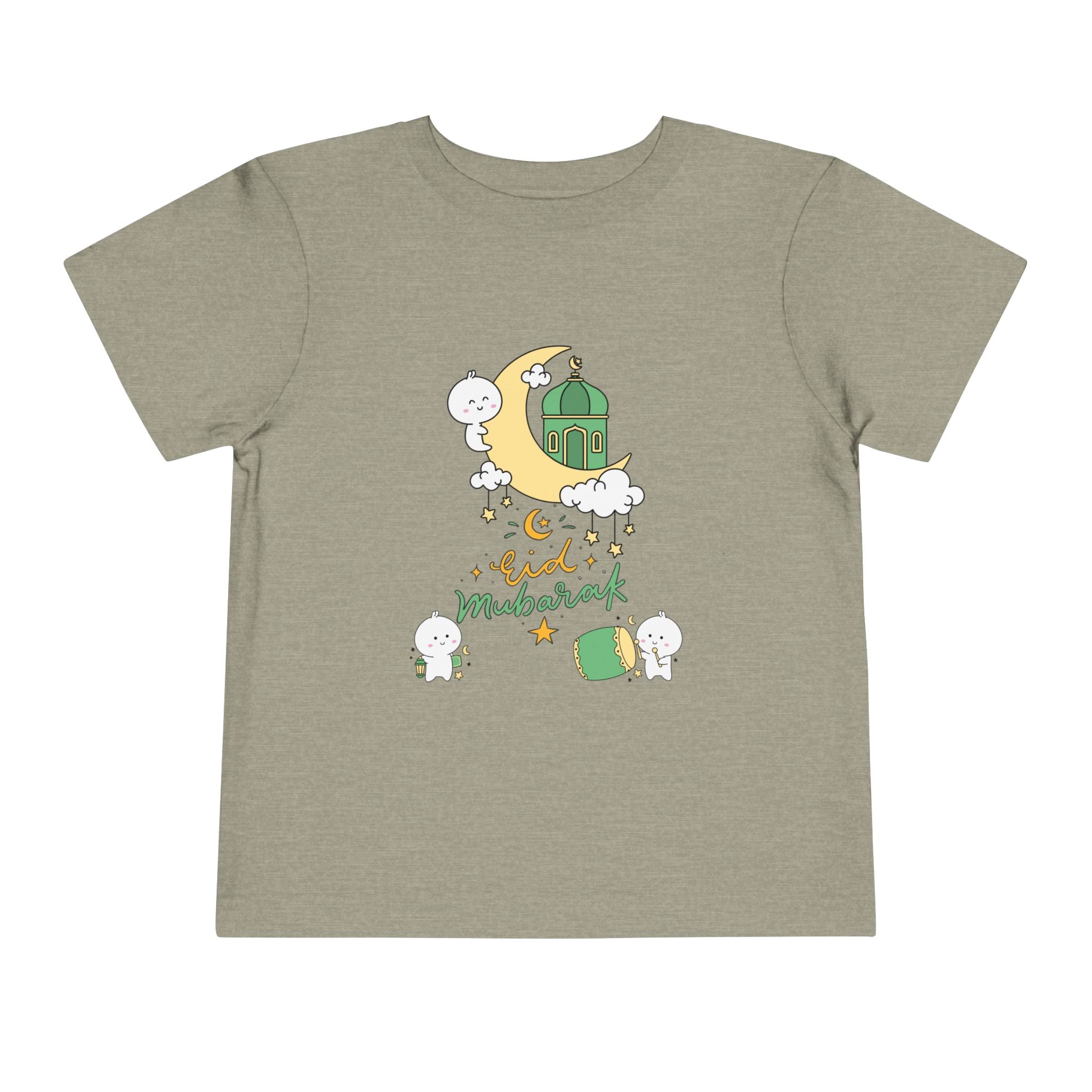 Eid Mubarak Toddler Tee — Cute Mosque & Moon Ramadan Shirt for Kids