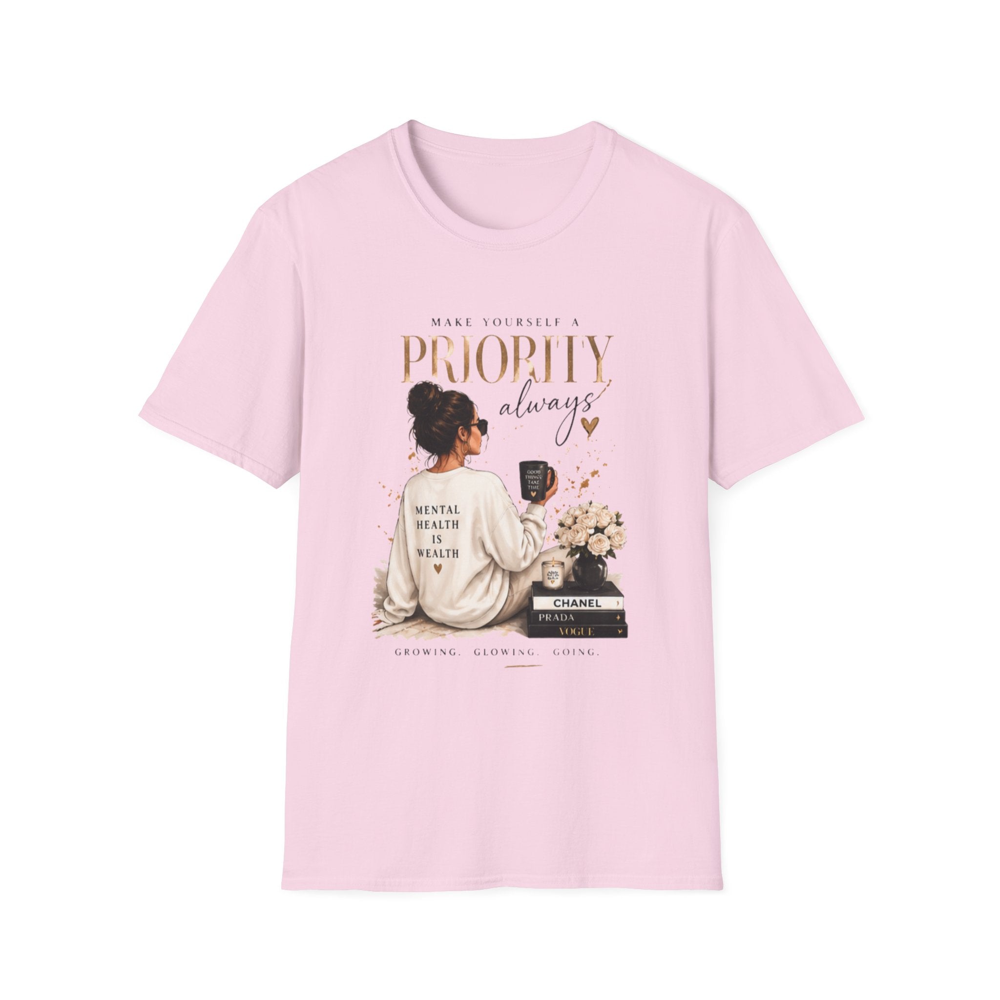 Prioritize Yourself T-Shirt – "Prioritiy Always" Self-Care Graphic Tee
