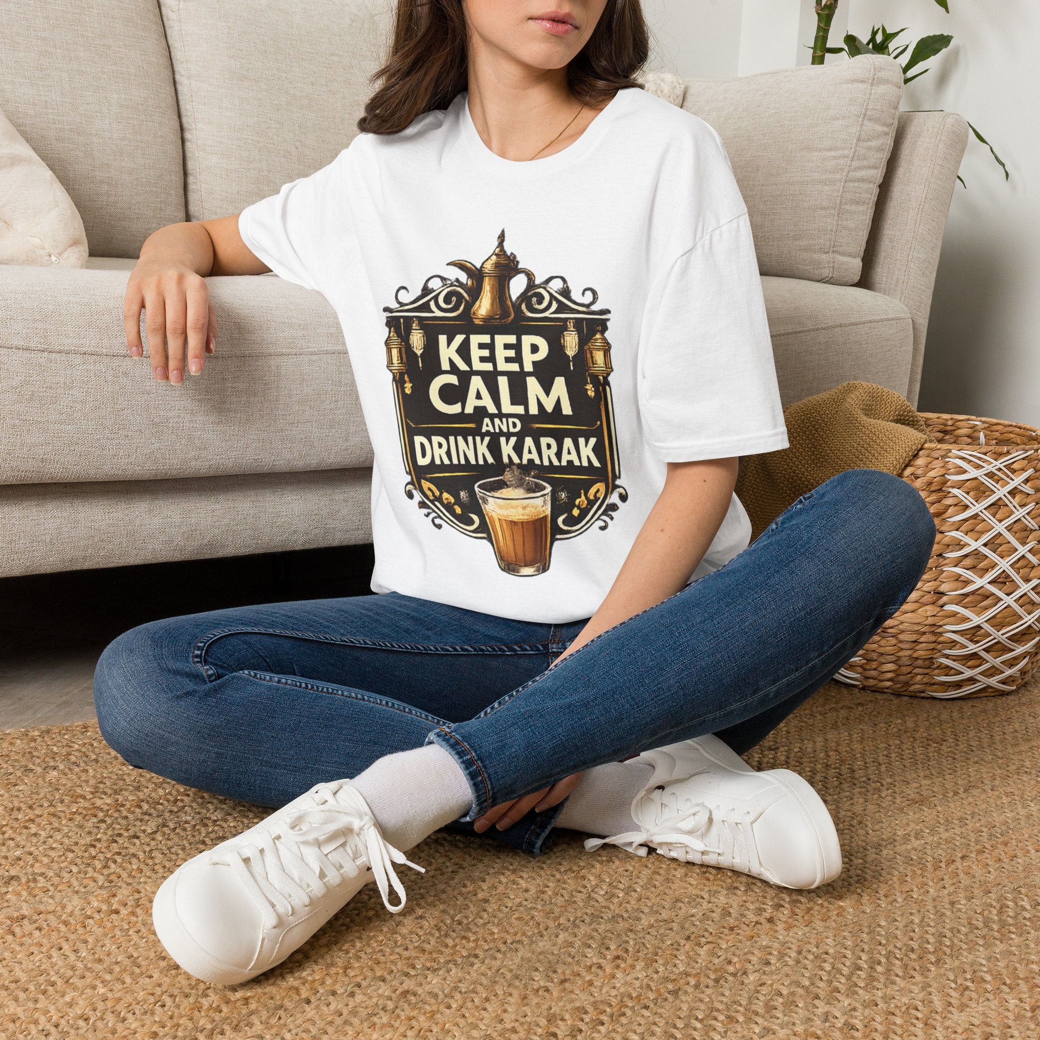 T-Shirt — Keep Calm and Drink Karak Vintage Tea Design