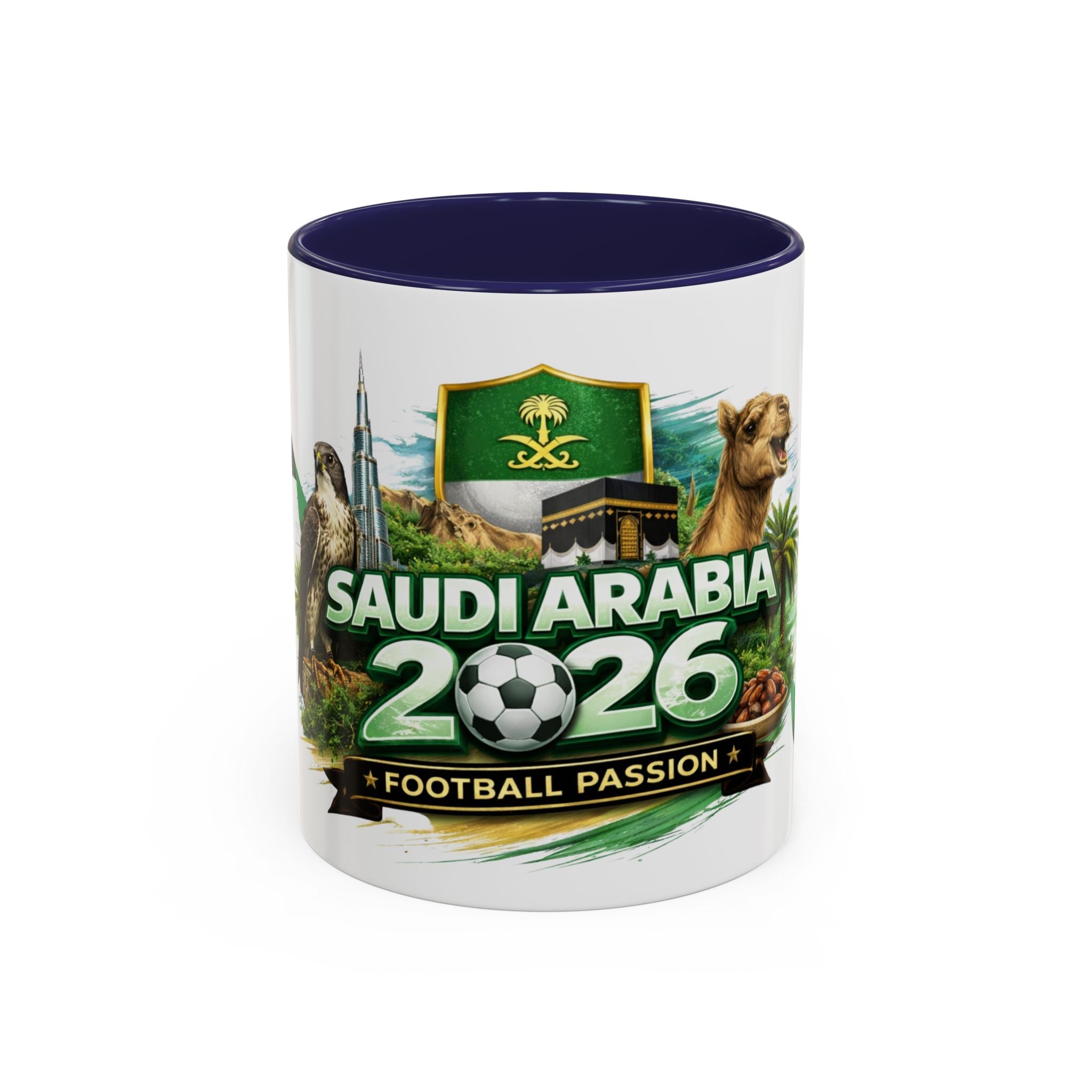 Saudi Arabia 2026 Football Passion Accent Coffee Mug – Cup Soccer Fan Gift