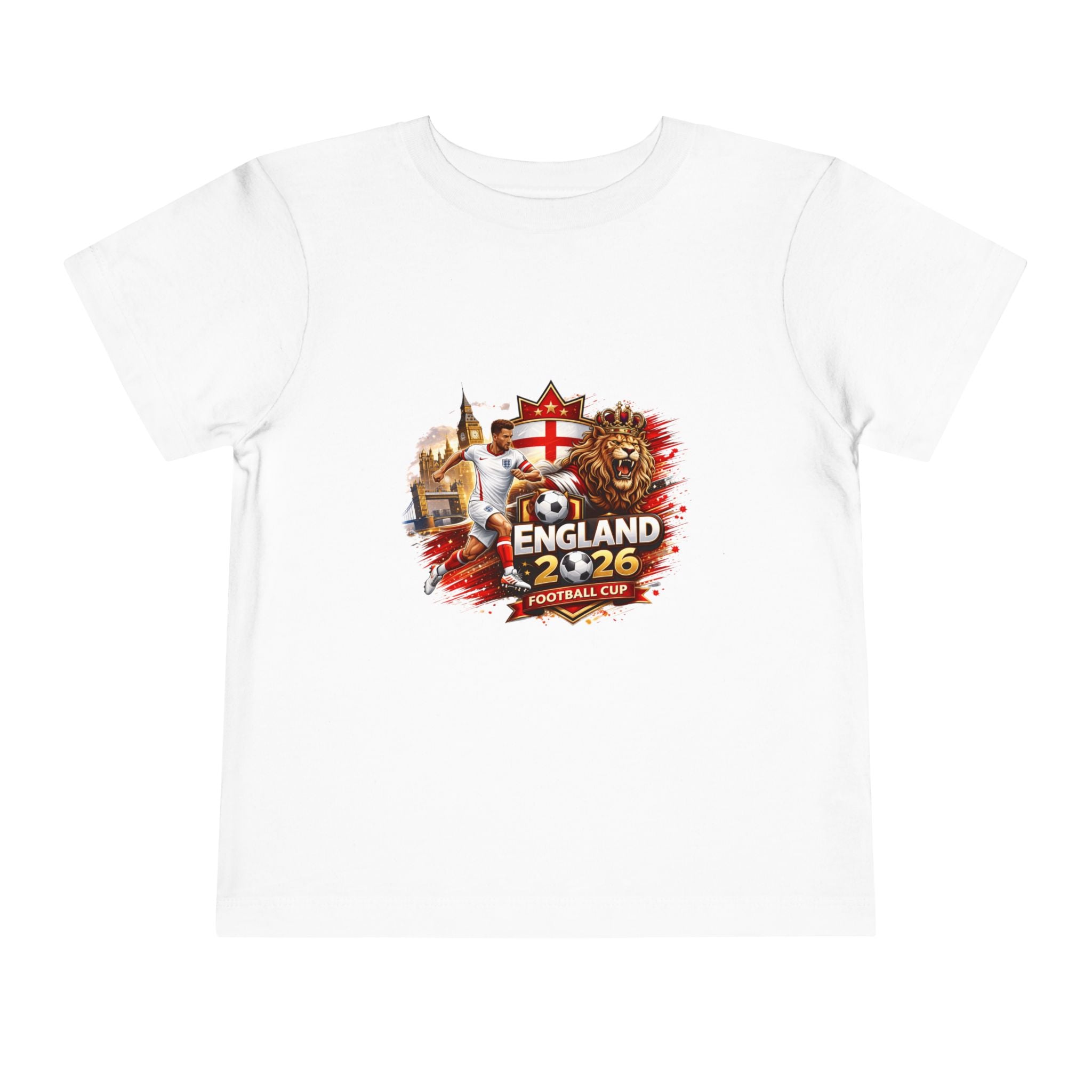 England Football Toddler Tee — Lion Crest & St George Flags