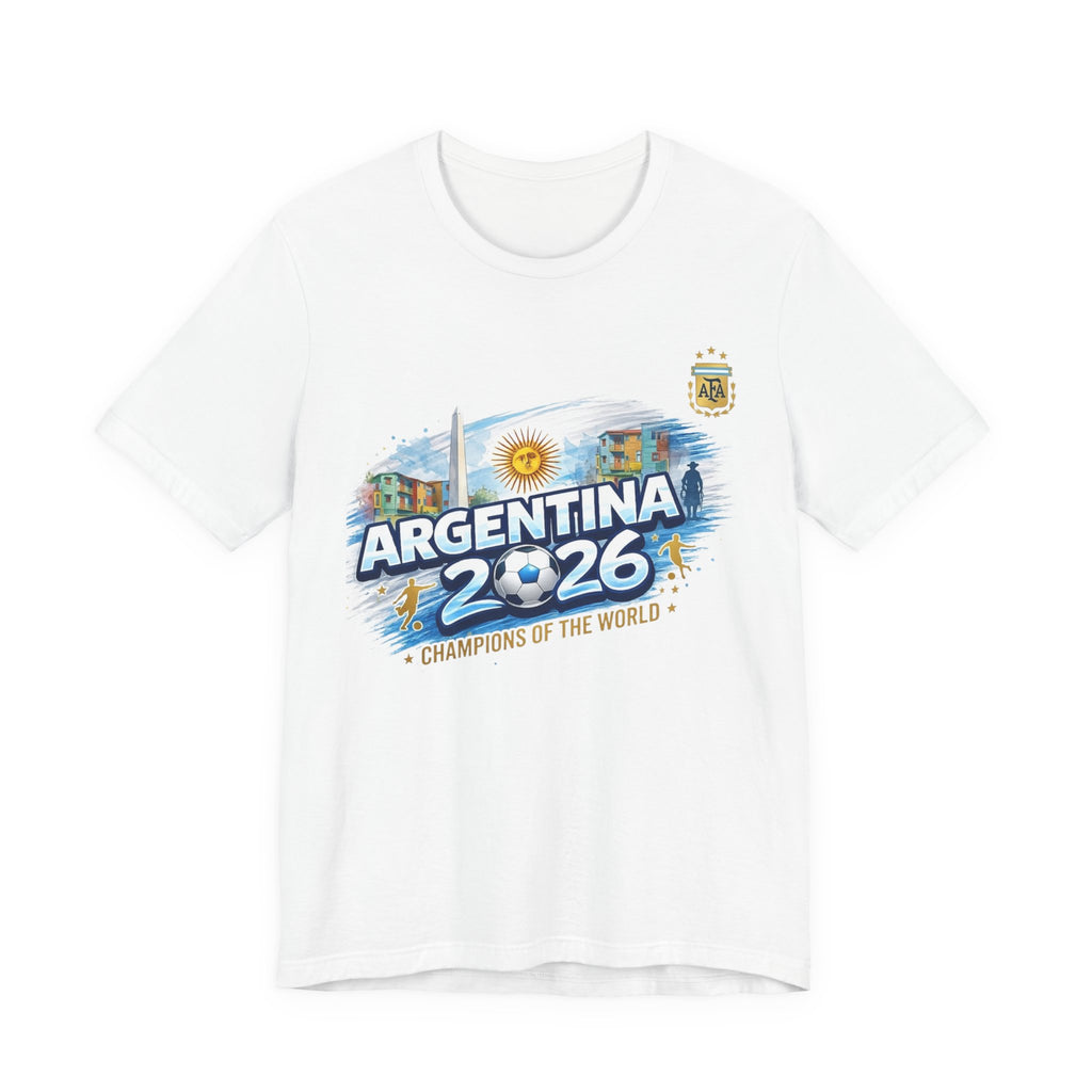 Argentina 2026 Champions T-Shirt — "Champions of the World" Soccer Fan Tee