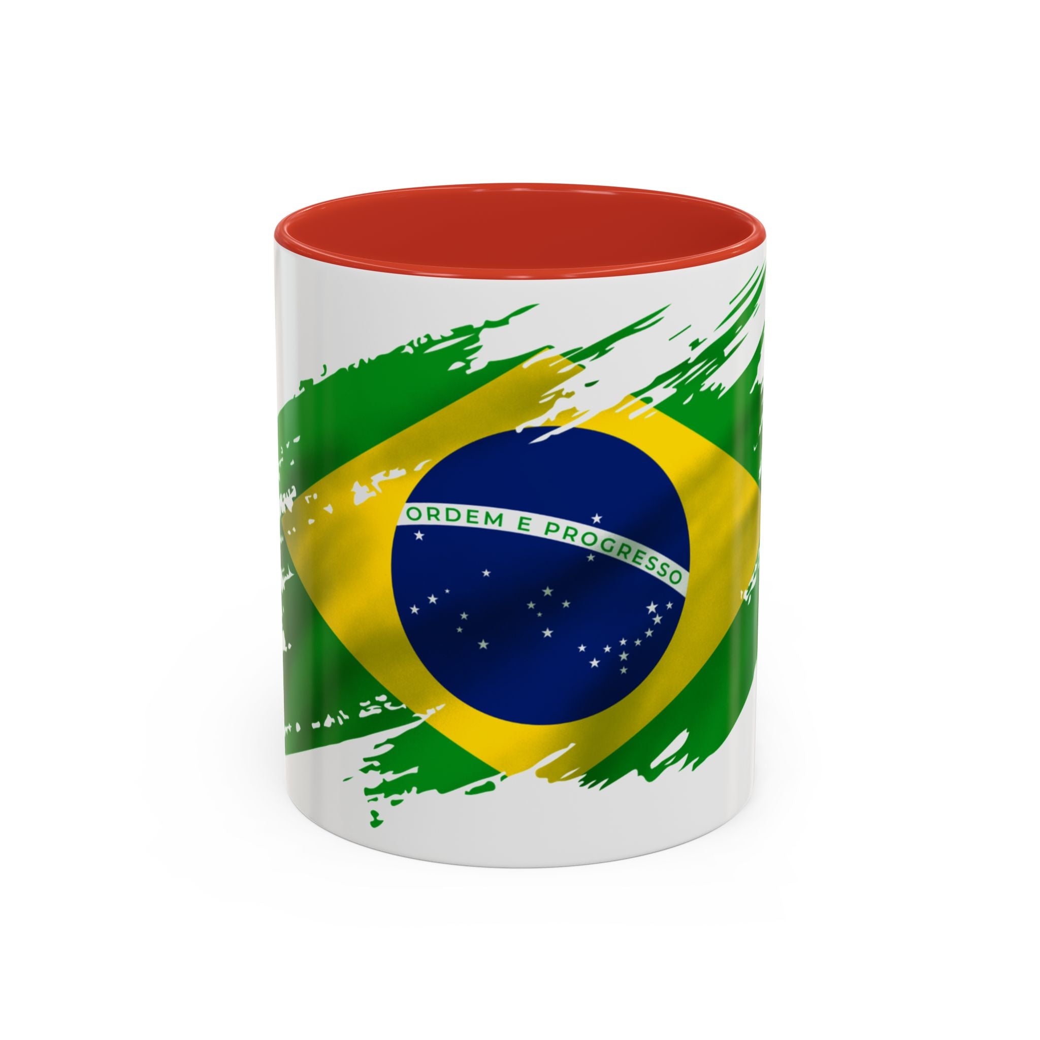 Brazil Flag Accent Coffee Mug — Brasil Pride 11/15oz