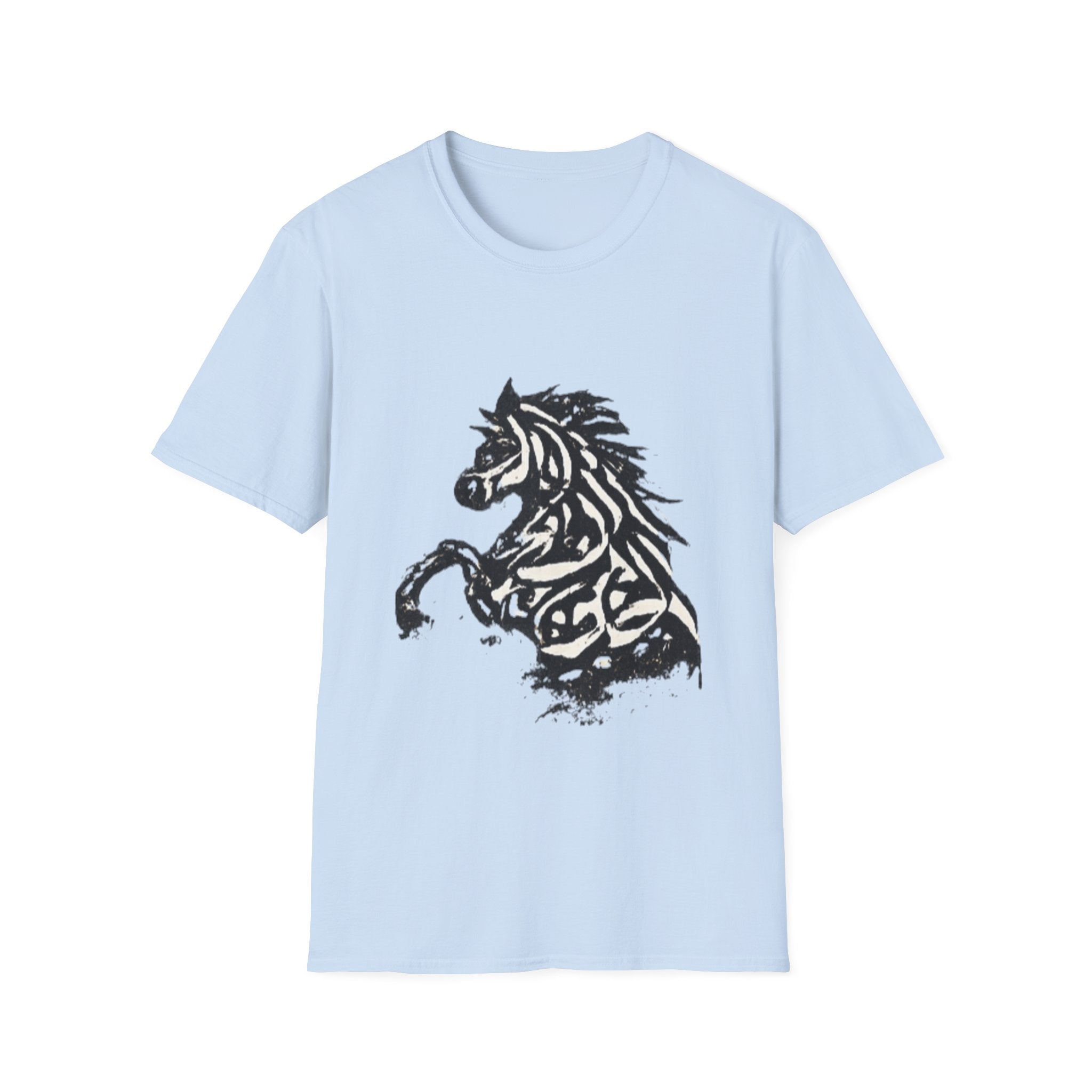 Tribal Stallion T‑Shirt — Bold Black Horse Graphic