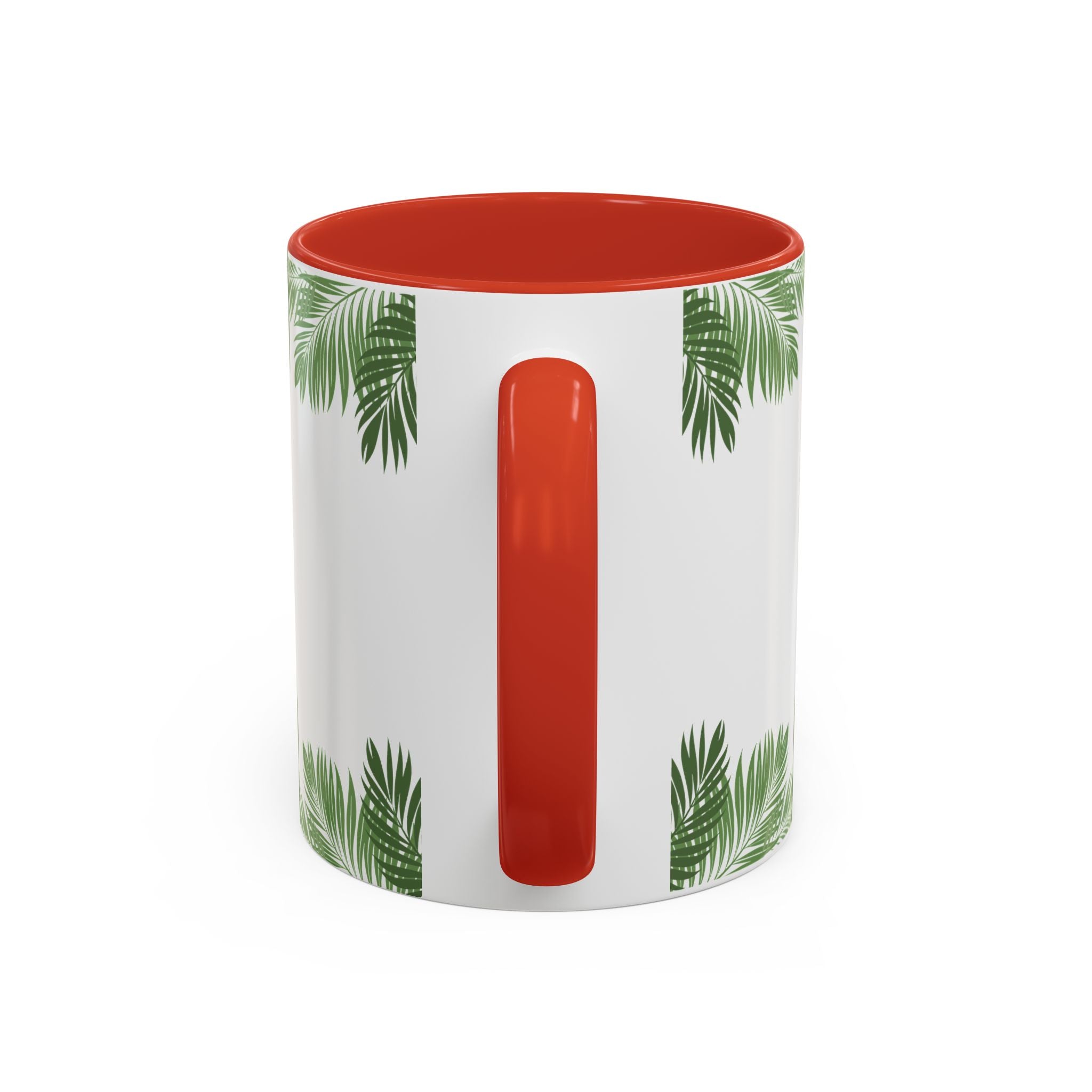 Tropical Palm Coffee Mug — Beachy Accent Mug with Palm Leaves (11oz)