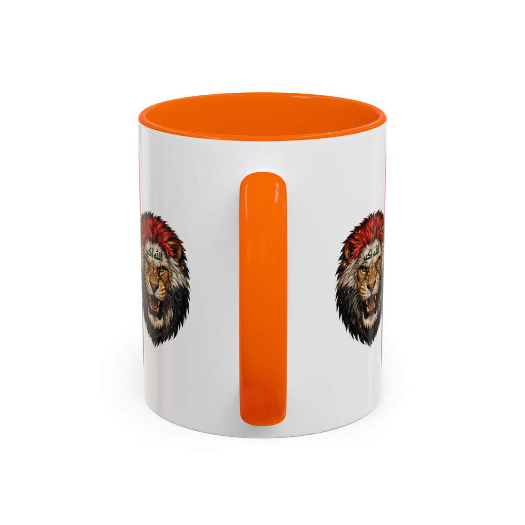 Iraq Flag Accent Coffee Mug with Lion Emblem – Patriotic Iraqi 11/15oz Mug