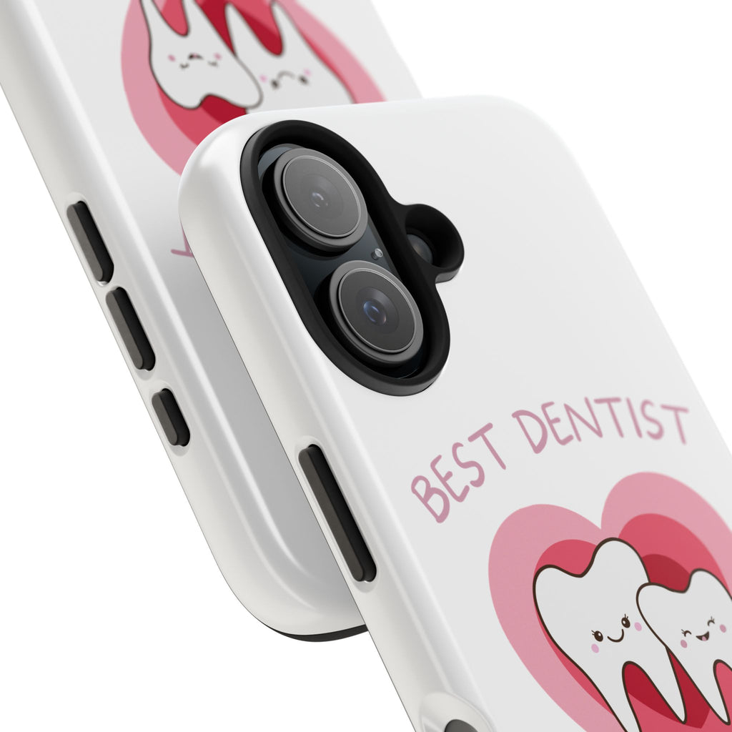 Tough Phone Case — “Best Dentist in Town!” Cute Tooth Heart Design