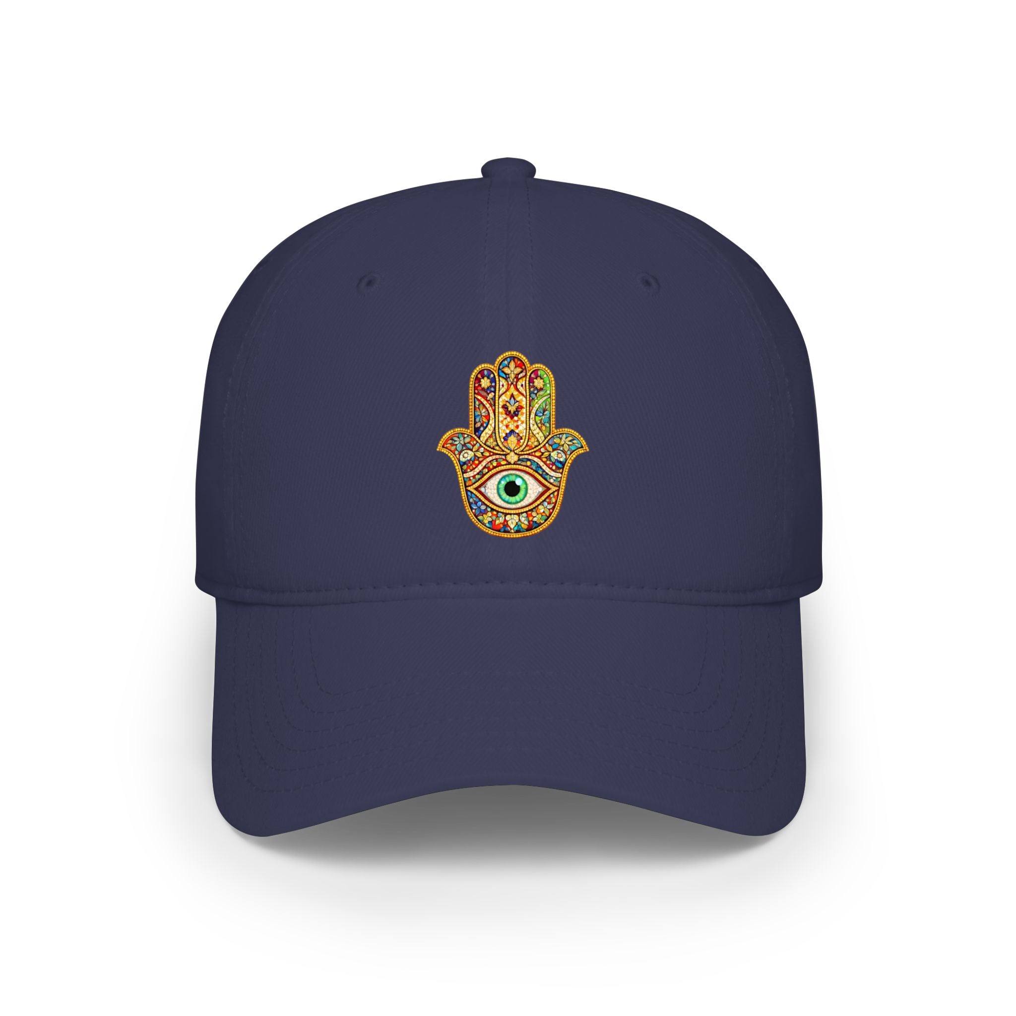 Hamsa Hand Embroidered Baseball Cap – Protective Eye Low Profile Hat