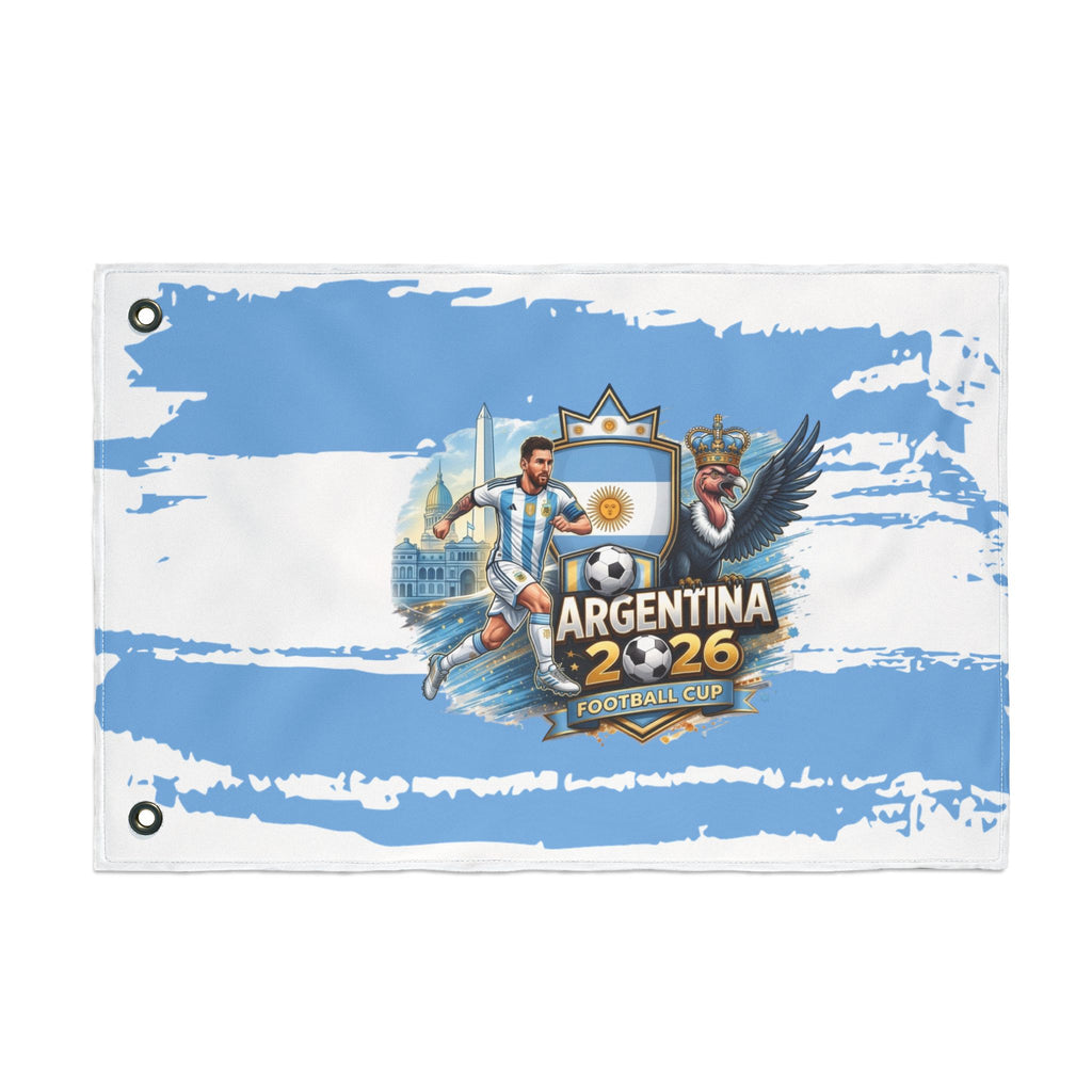 Argentina 2026 Football Flag — Double-Sided Cup Fan Banner