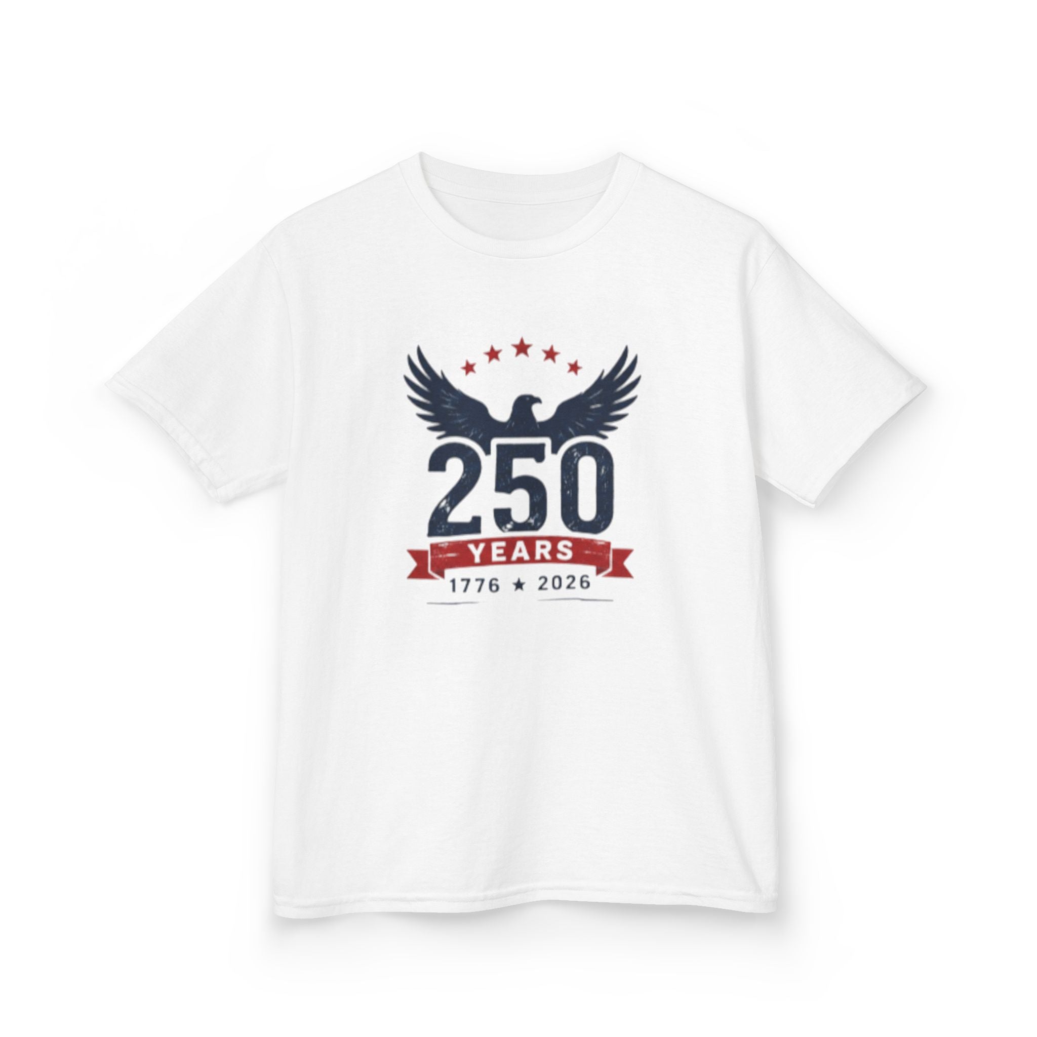 Kids Tee — "250 Years 1776–2026" Patriotic Eagle Independence Day Shirt