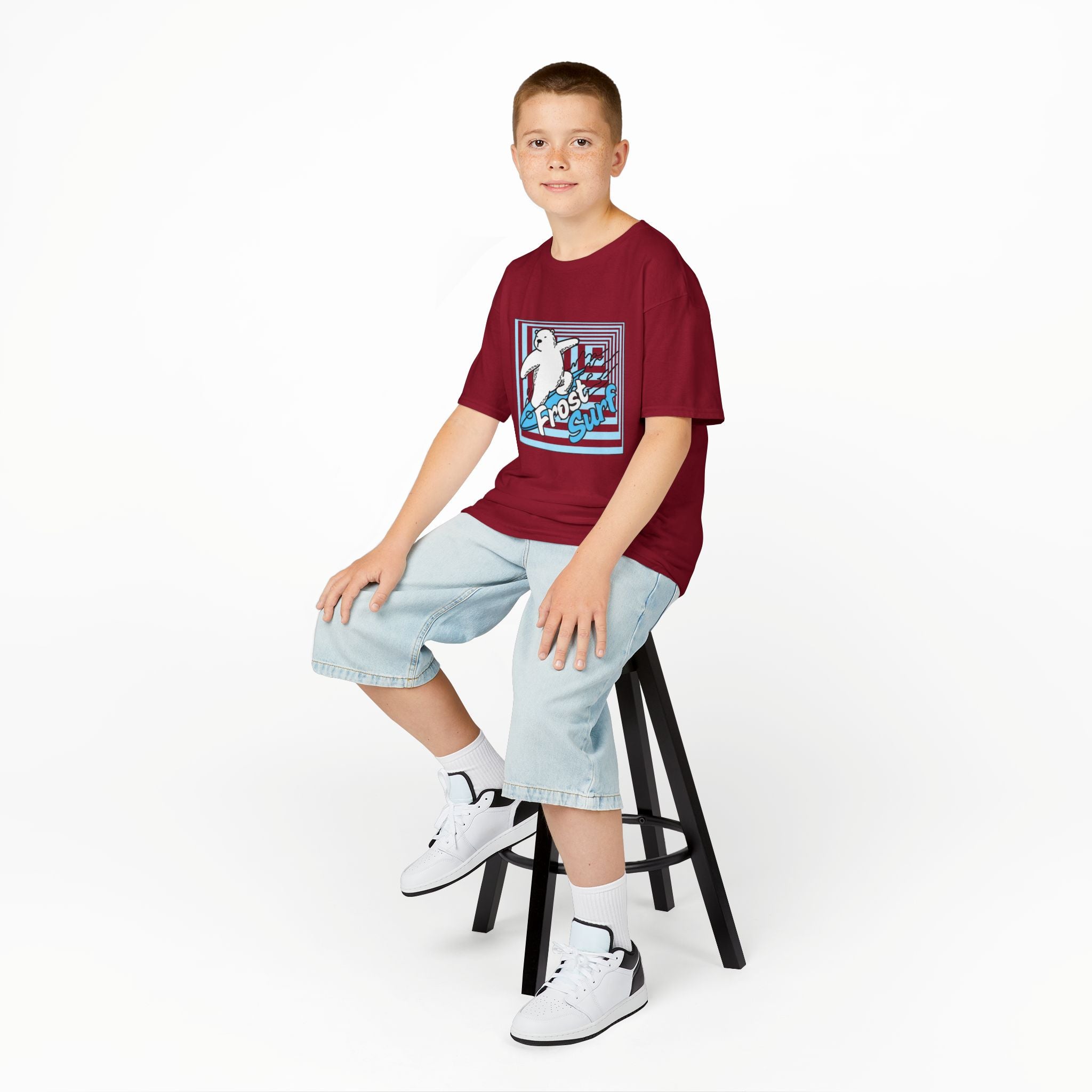 Kids Tee — 'Frost Surf' Polar Bear Surfing Graphic