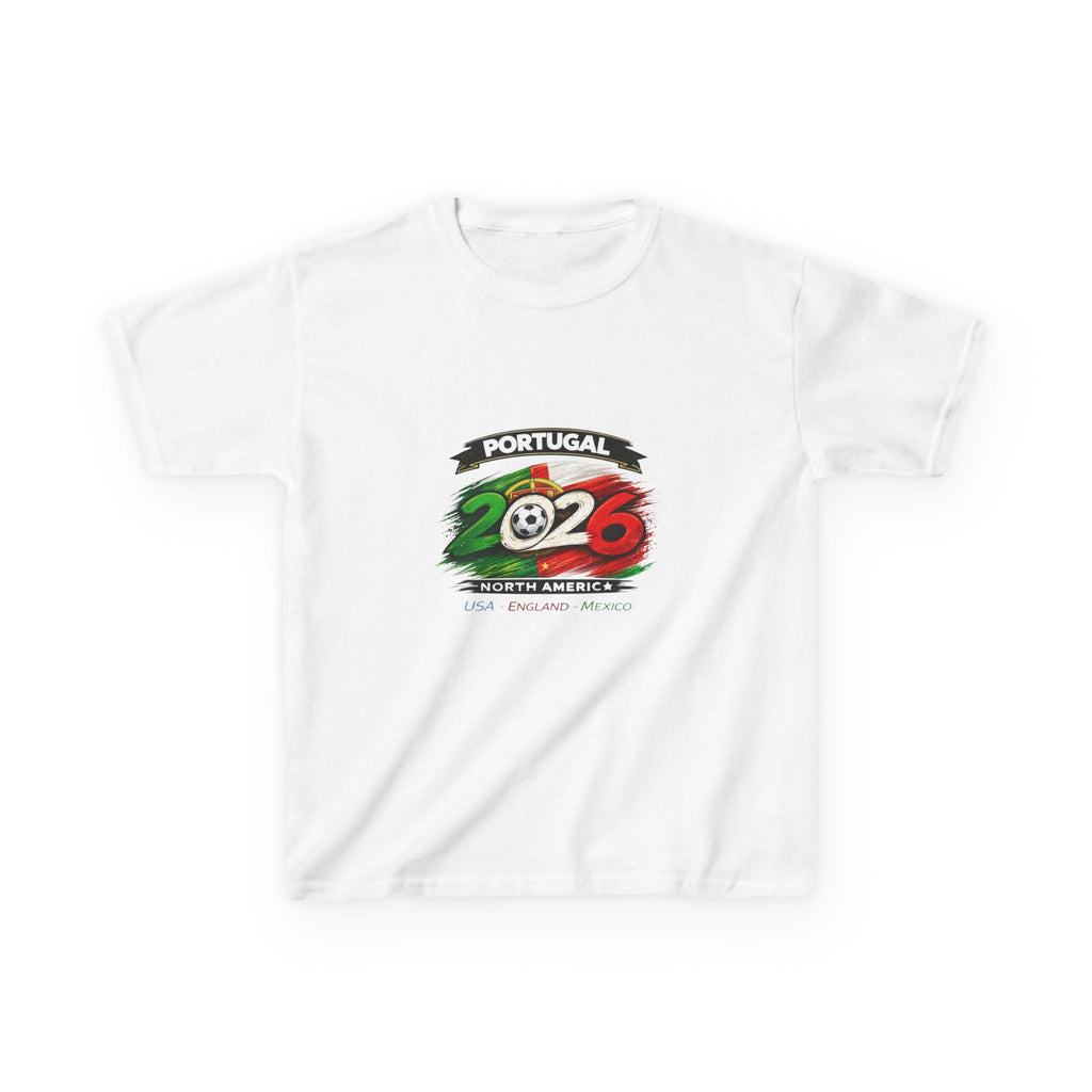 Portugal 2026 Kids T‑Shirt — Cup Supporter Flag Design