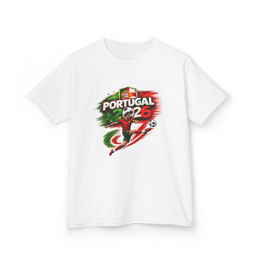 Portugal 2026 Kids Tee – Soccer Cup Fan Shirt with Flags