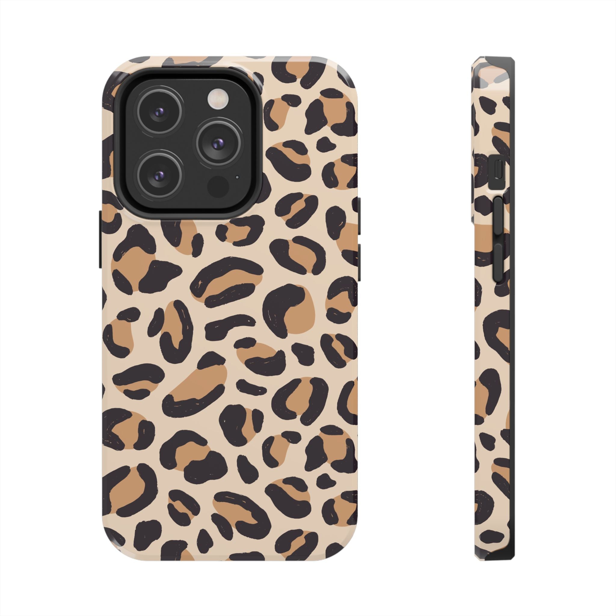 Leopard Print Tough Phone Case – Durable Glam Protective Cover