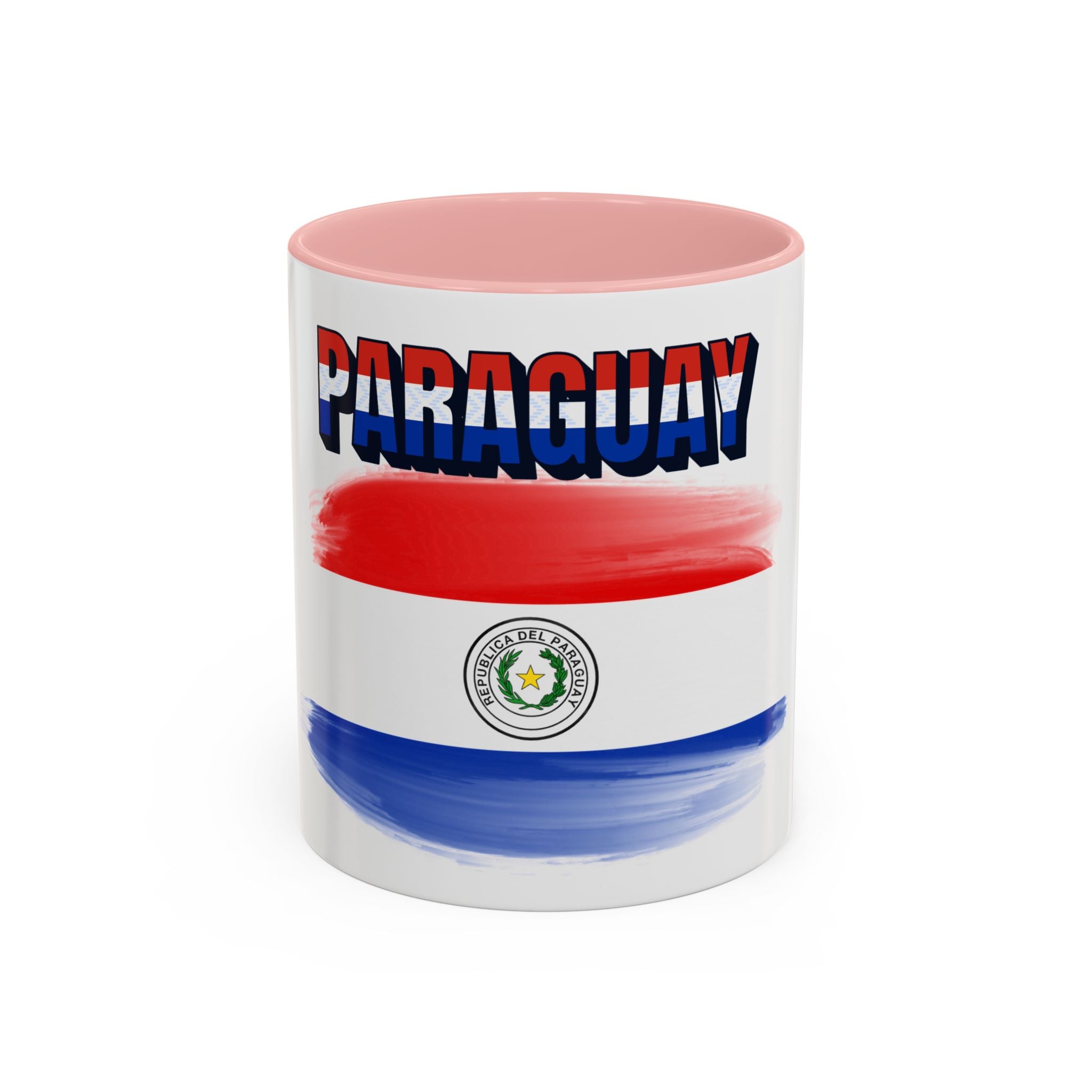 Paraguay Flag Accent Coffee Mug – Patriotic Red White Blue Souvenir (11/15 oz)