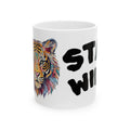 Stay Wild Tiger Ceramic Mug — Colorful Boho Animal Coffee Cup