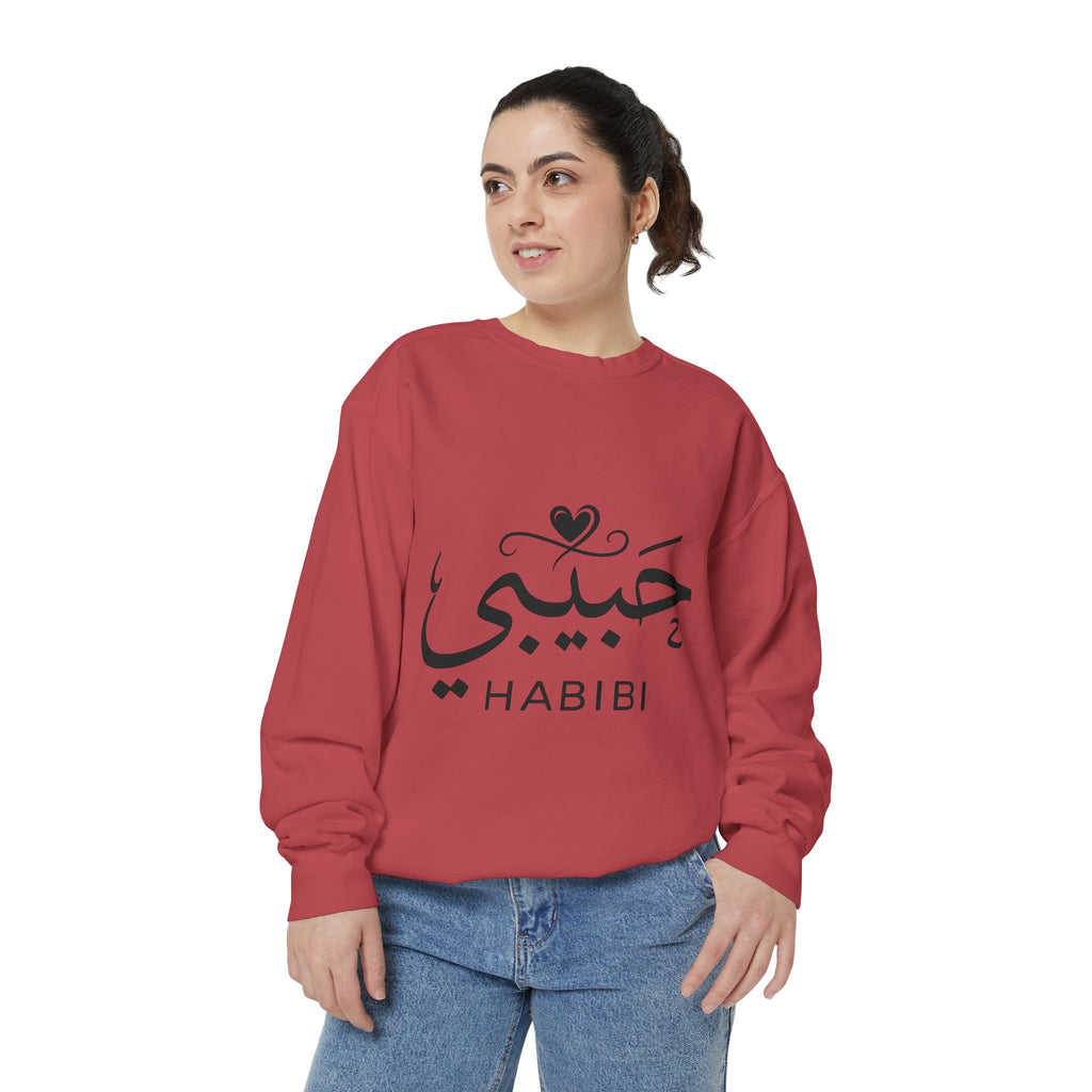 Habibi Sweatshirt — Arabic 'Habibi' Love Script Cozy Sweater