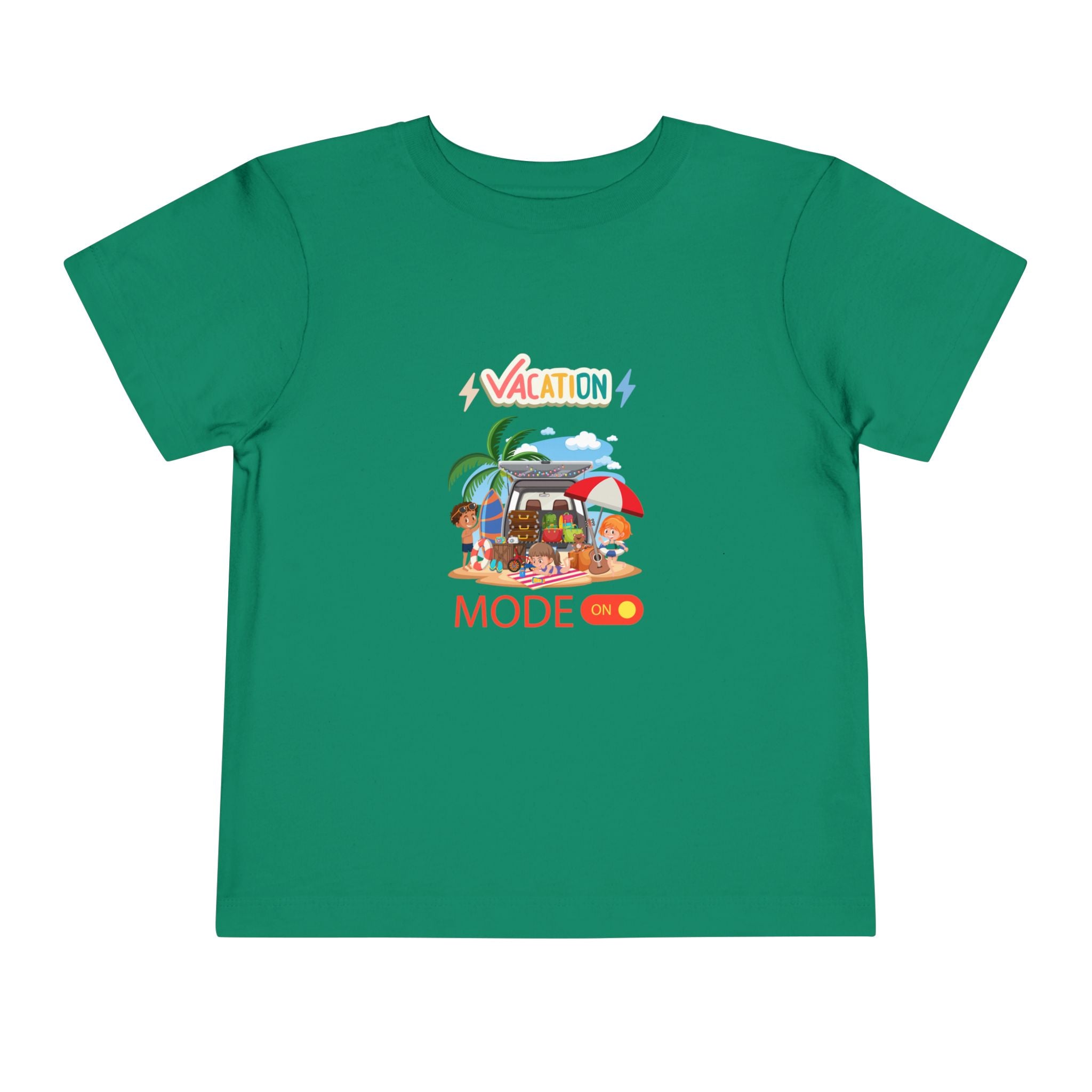 Toddler Tee – "Vacation Mode" Beach Graphic Kids Shirt