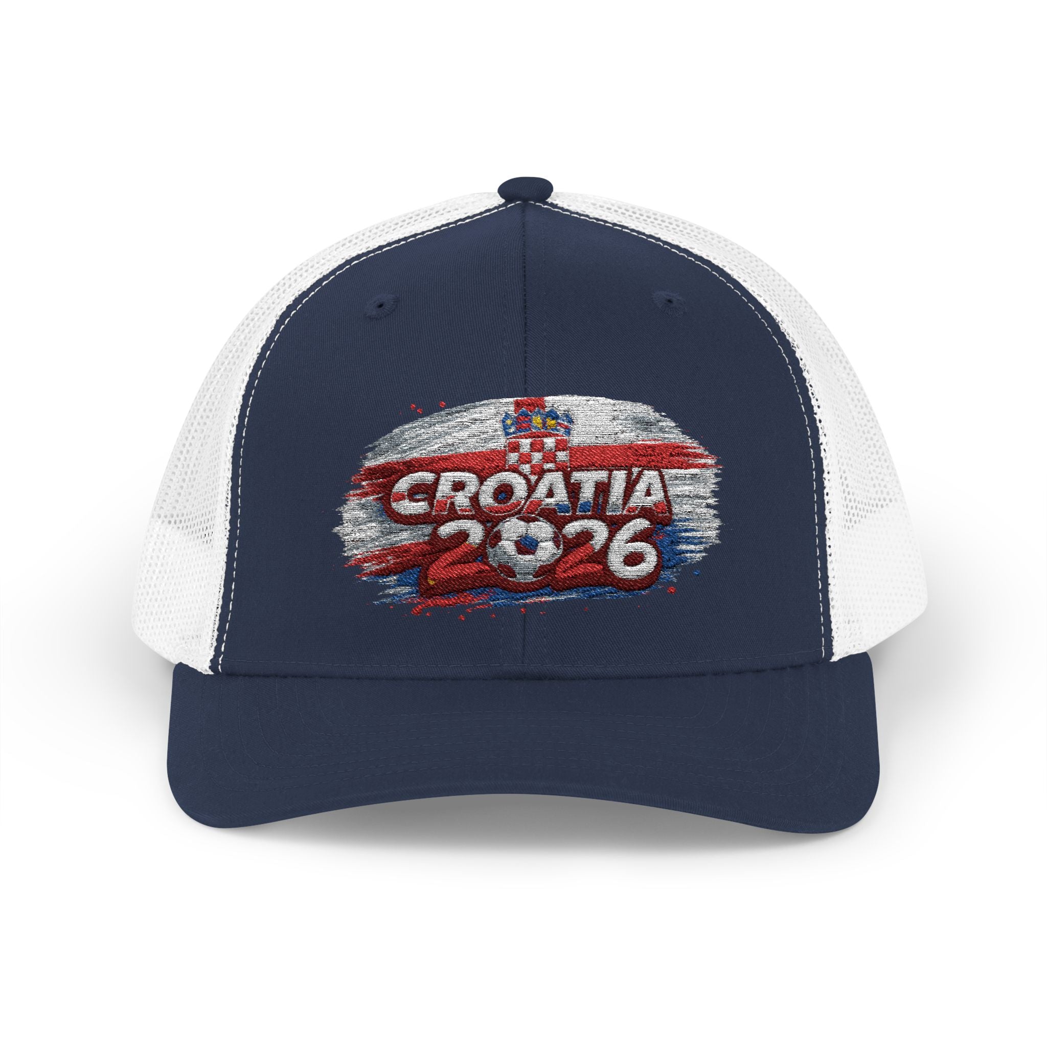 Croatia 2026 Sparkle Flag Trucker Cap