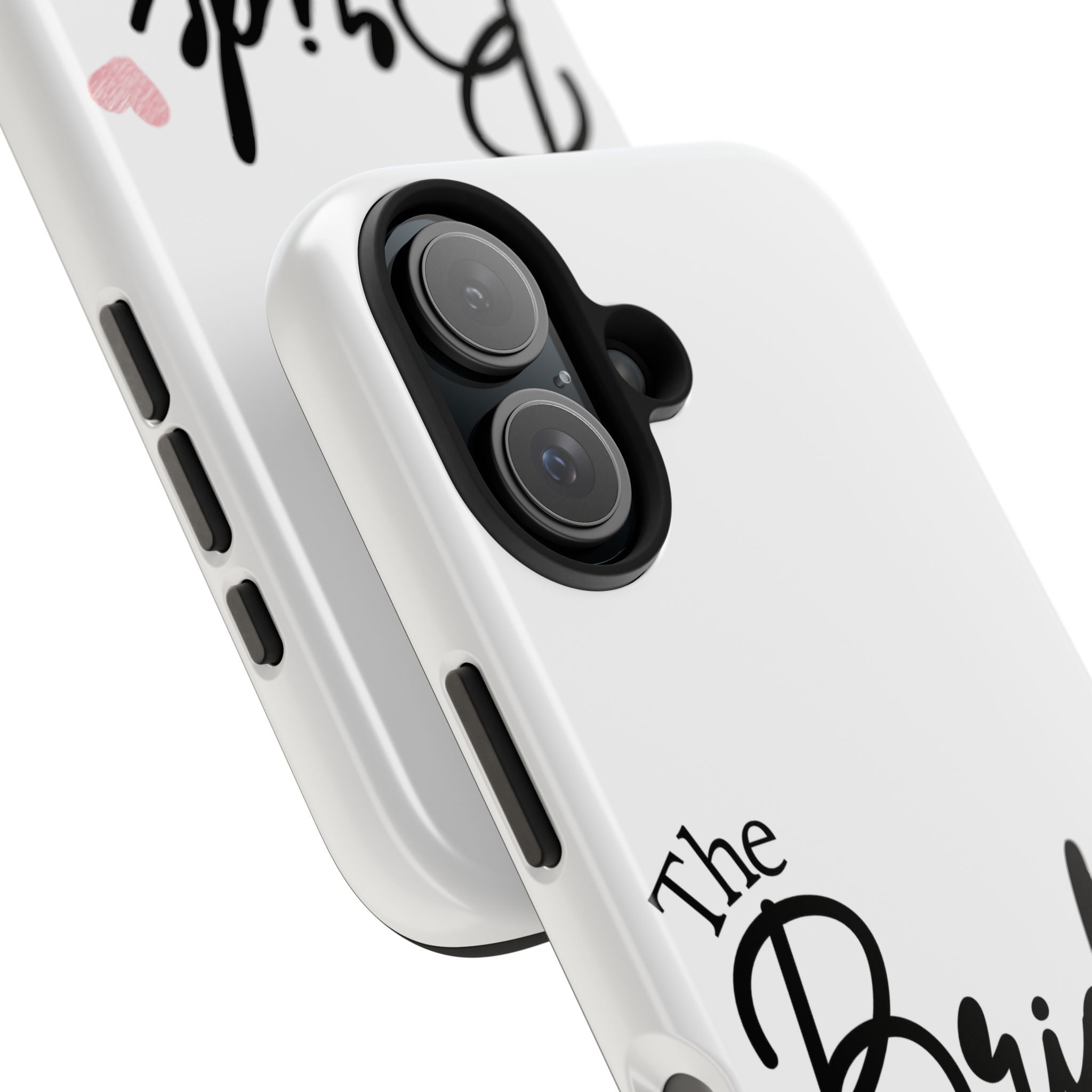 Bride Tough Phone Case — "The Bride" Script with Pink Heart | Bachelorette & Wedding Accessory