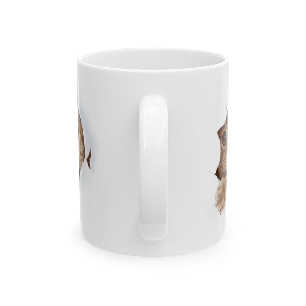 Cat Face Ceramic Mug - Cute Kitten Coffee Tea Cup