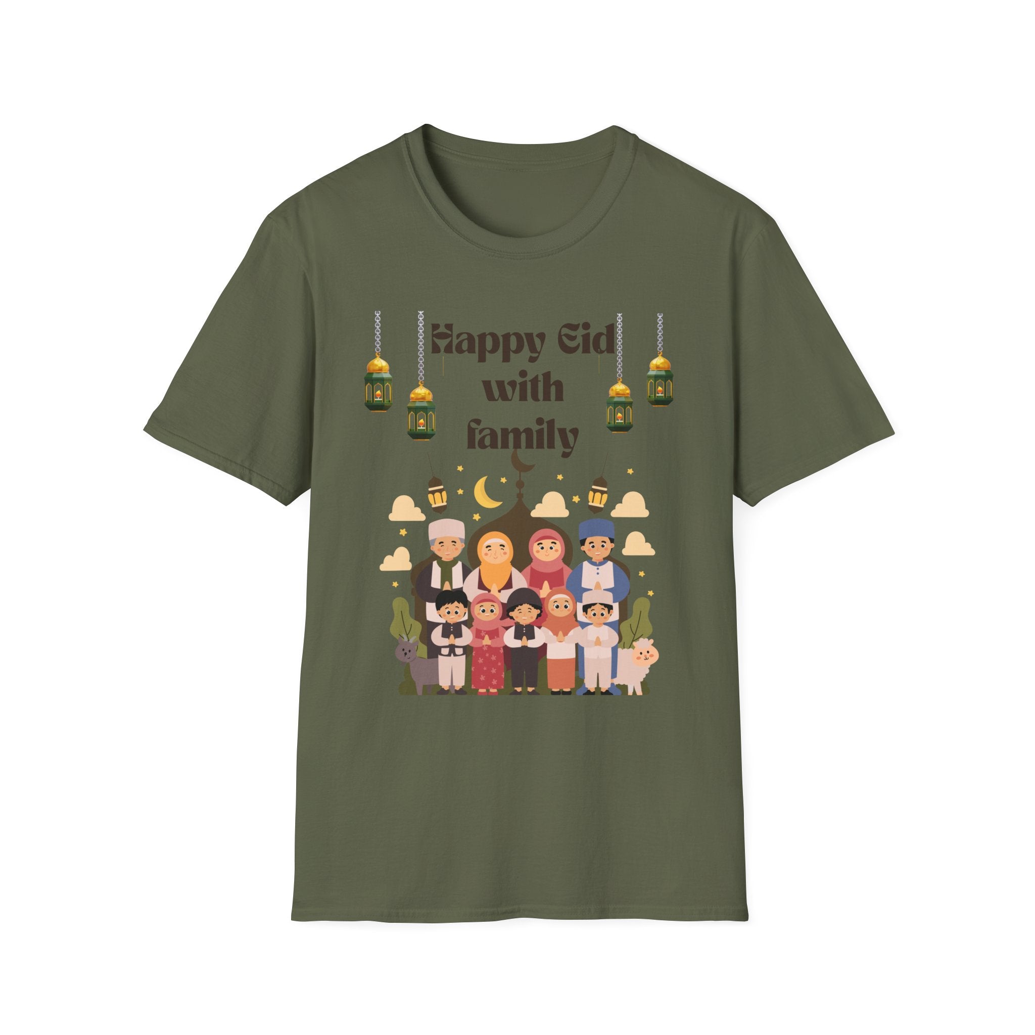 Eid with Family T-Shirt – Happy Eid Muslim Family Celebration Tee