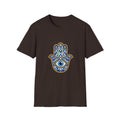 Hamsa Hand T-Shirt with Evil Eye Design - Protective Boho Graphic Tee