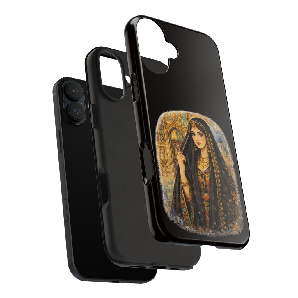 Elegant Persian Princess Tough Phone Case – Vintage Middle Eastern Art iPhone Cover