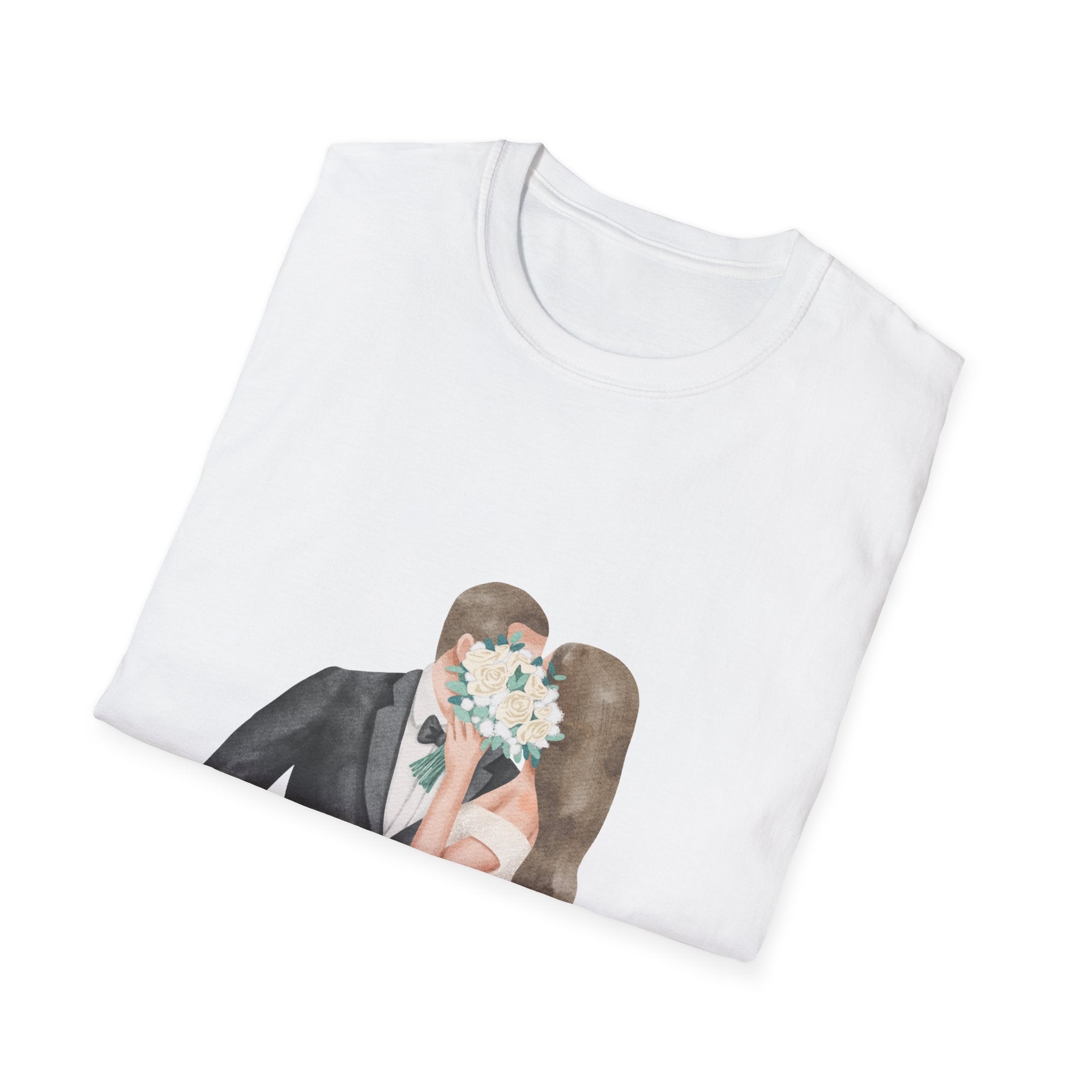 Wedding Couple Graphic T-Shirt — Bridal & Groom Rings Design