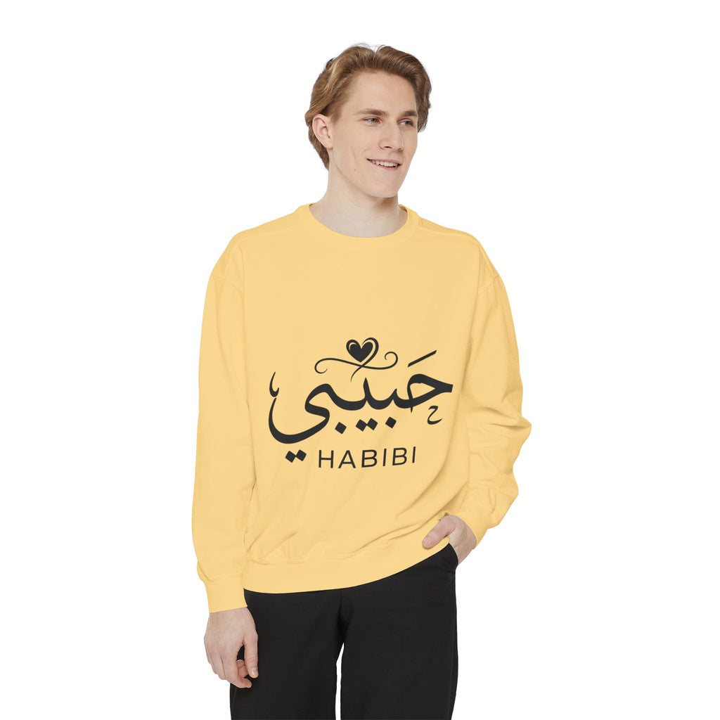 Habibi Sweatshirt — Arabic 'Habibi' Love Script Cozy Sweater