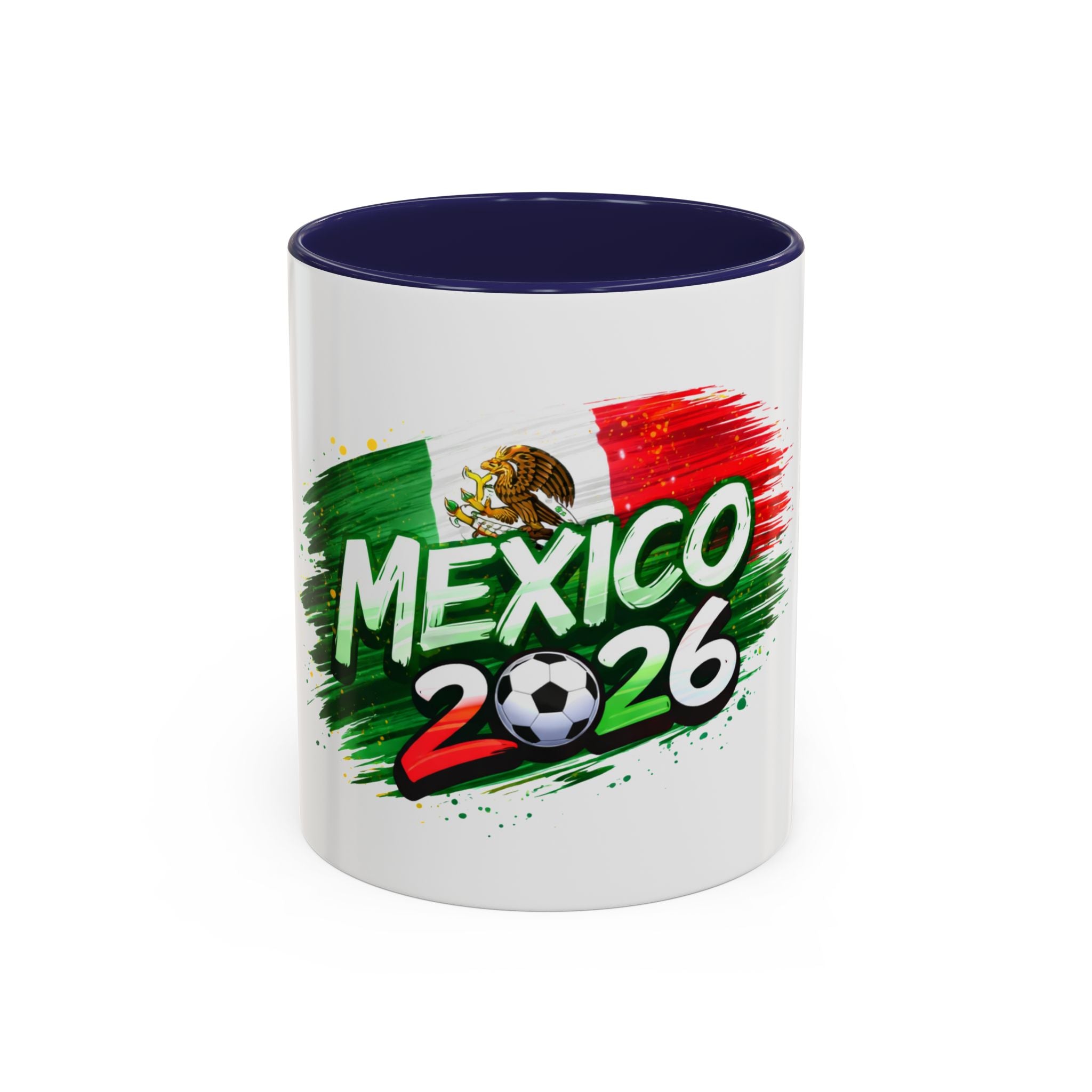 Mexico 2026 Soccer Mug — Mexican Flag Football Cup Coffee Cup (11/15oz)