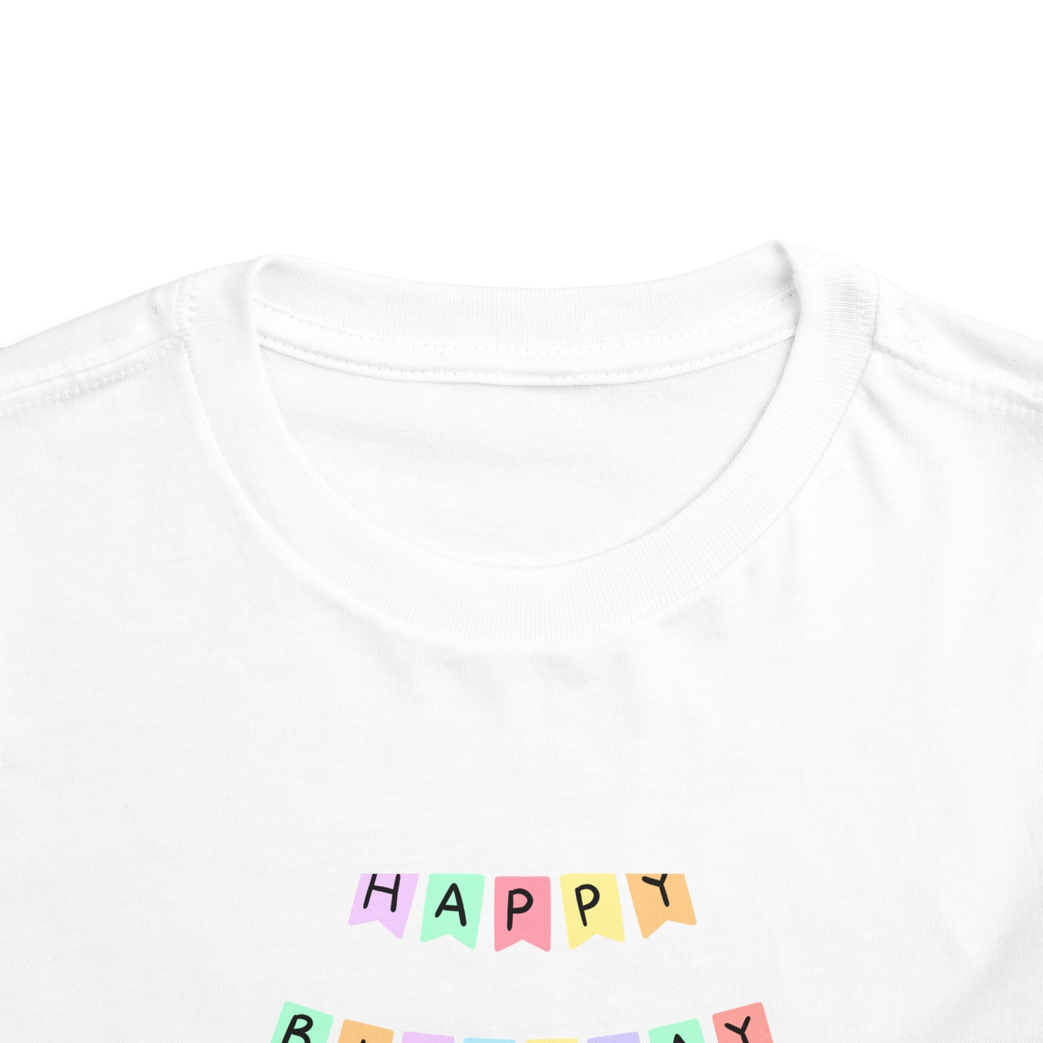Toddler Birthday Castle Tee — "Happy Birthday" Princess Shirt