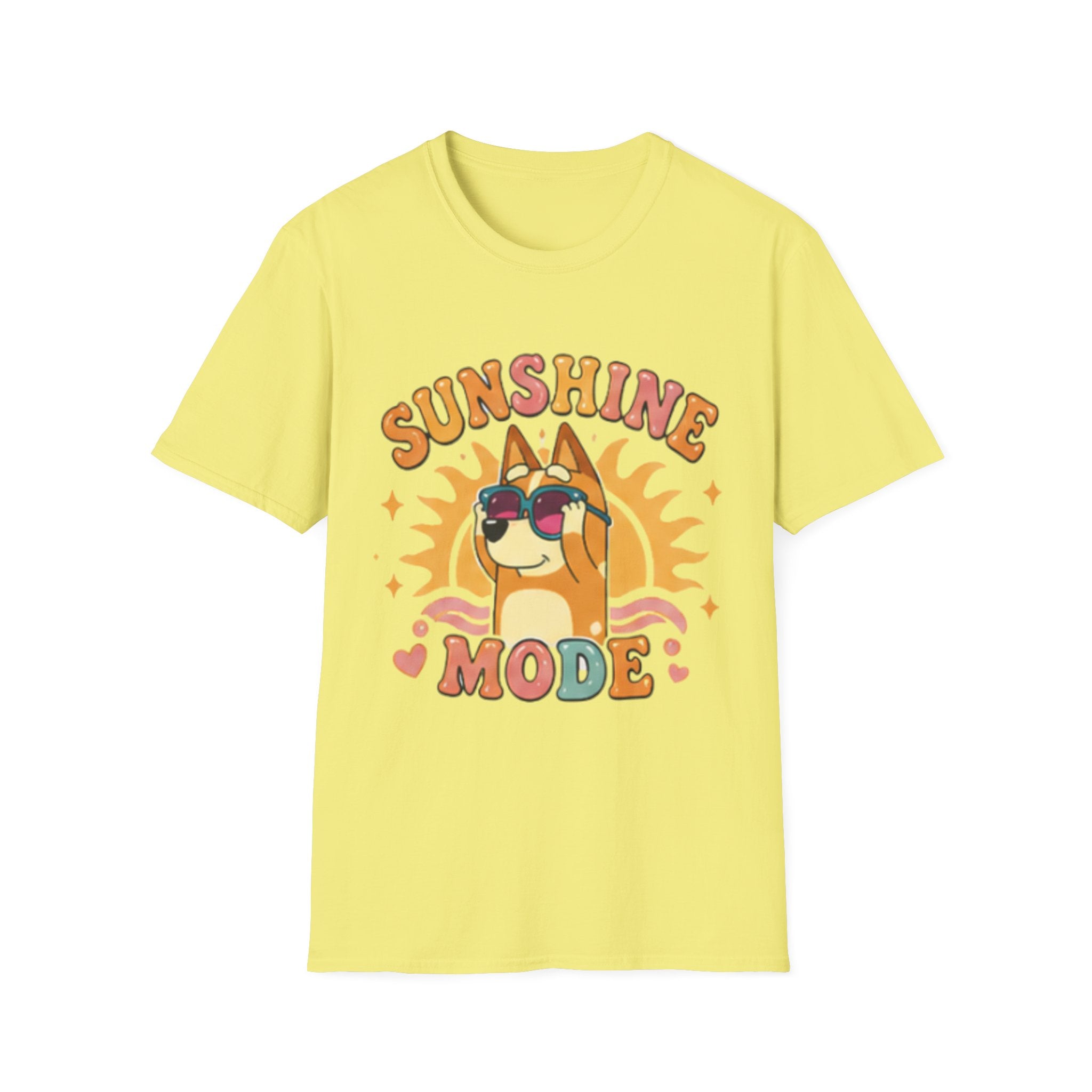 Sunshine Mode T-Shirt — Retro Sunglasses Dog Graphic