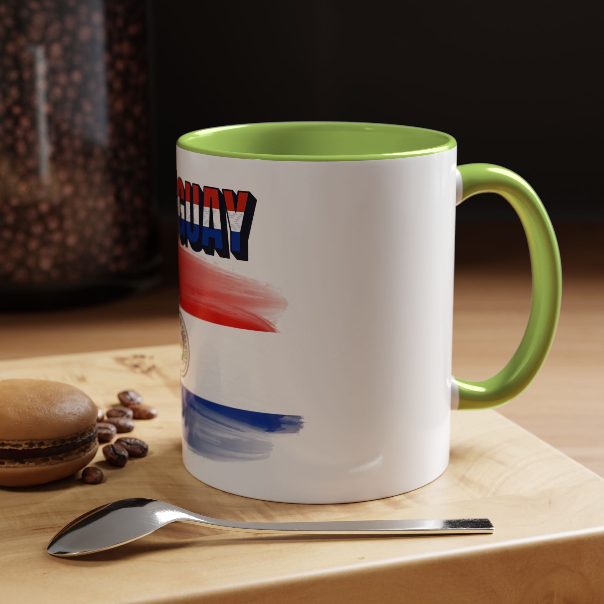 Paraguay Flag Accent Coffee Mug – Patriotic Red White Blue Souvenir (11/15 oz)