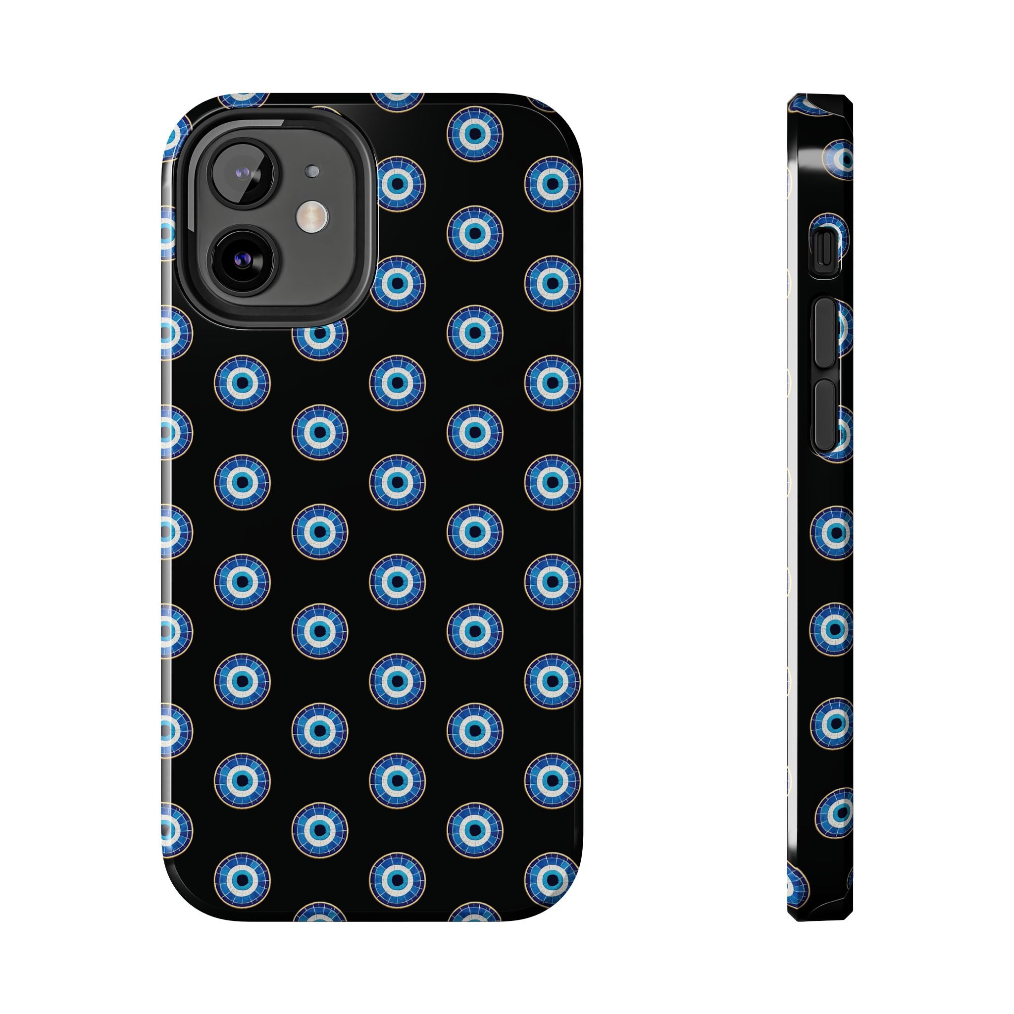 Evil Eye Pattern Tough Phone Case — Protective Blue Nazar Design