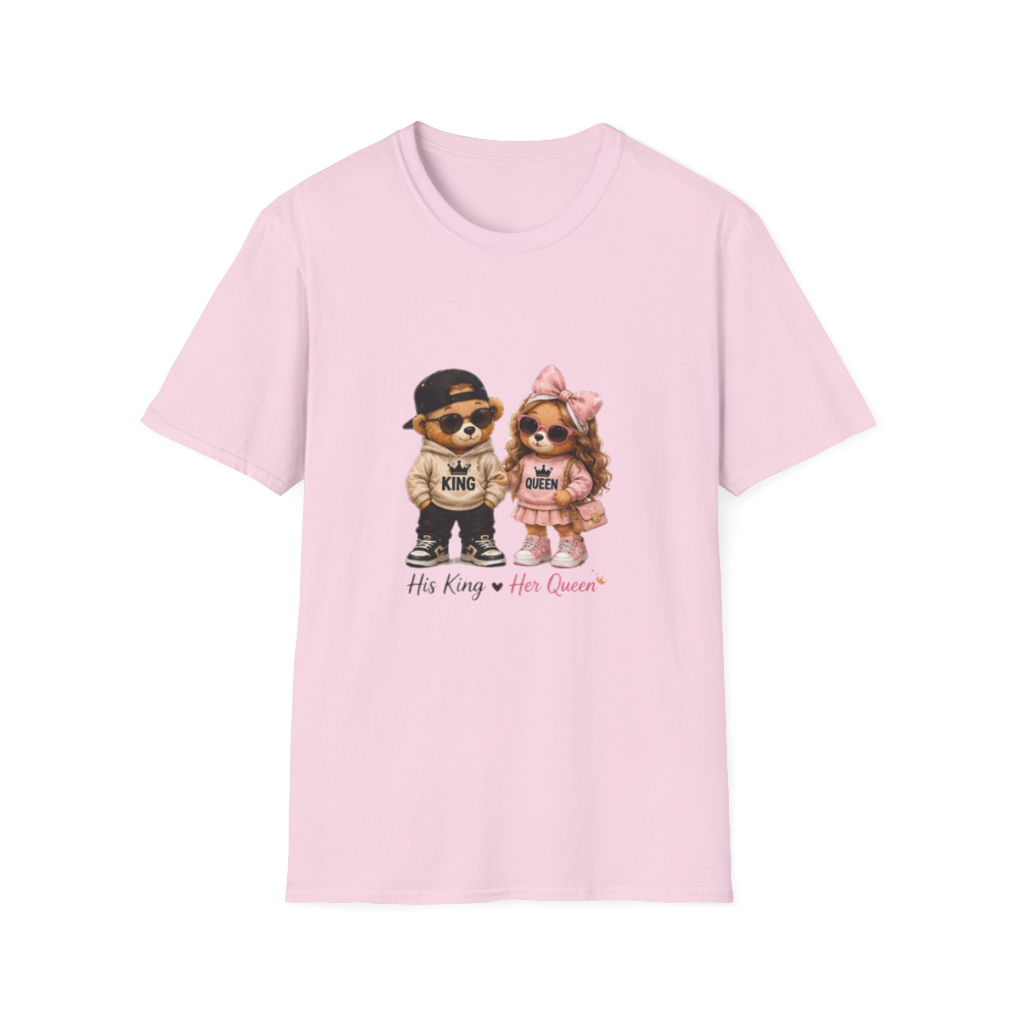 Couple Pomeranian Tee — "His King & Her Queen" Cute Pet Couple unisex T-Shirt
