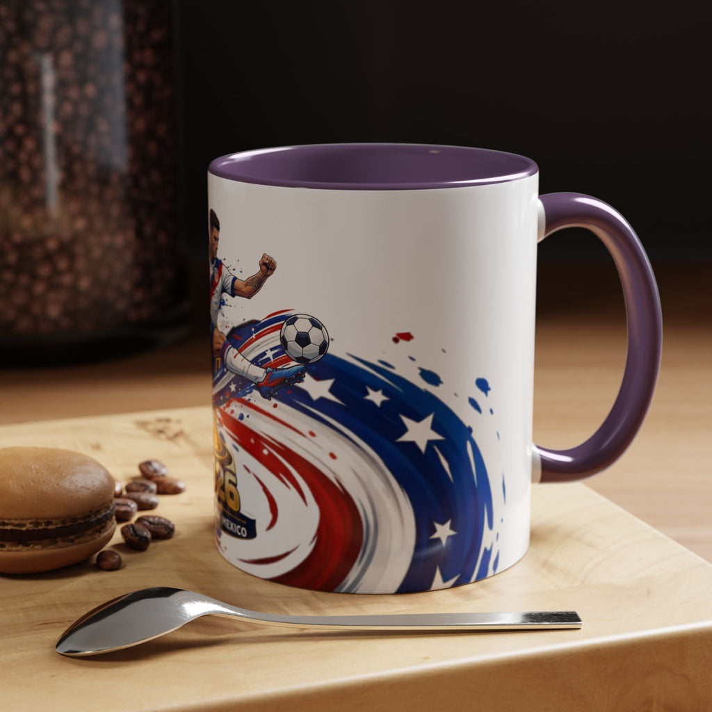 2026 CONCACAF Soccer Champion Accent Mug — USA Canada Mexico  Cup Qualifier Design