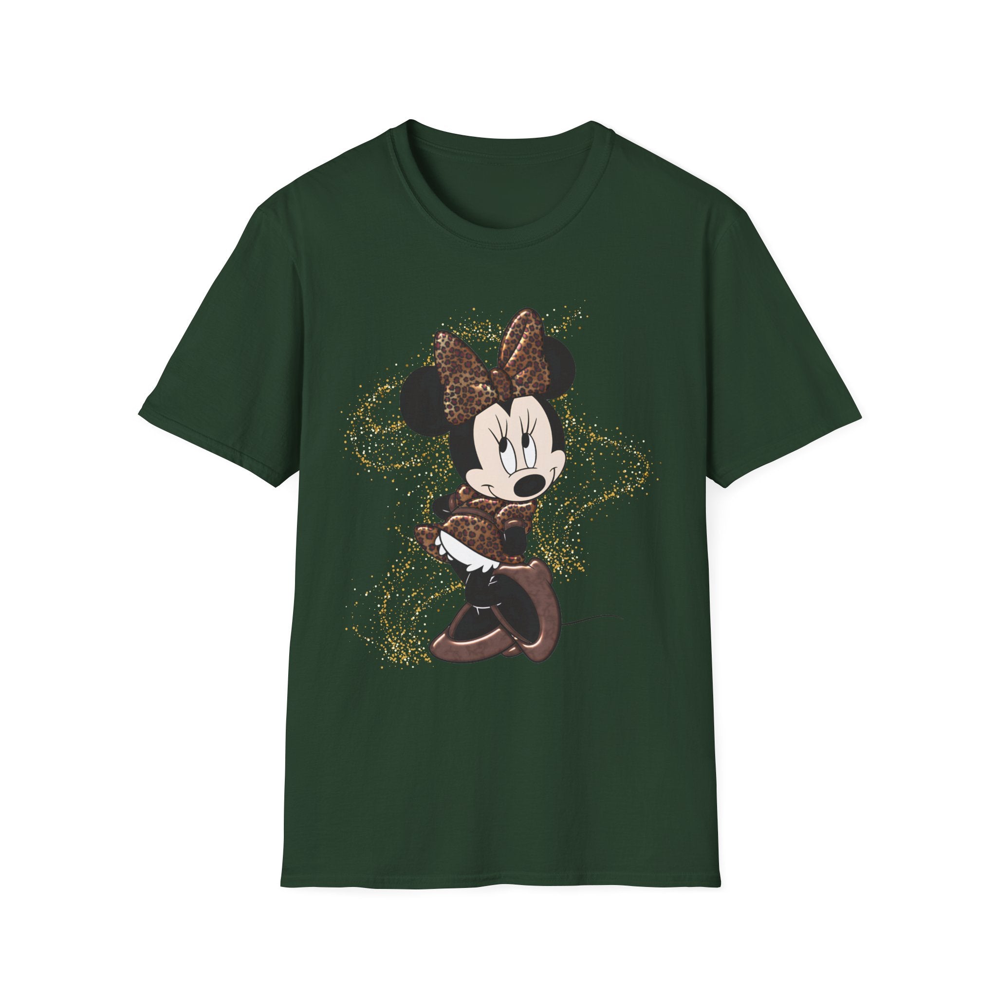 Minnie Mouse Brown Glitter Graphic T-Shirt