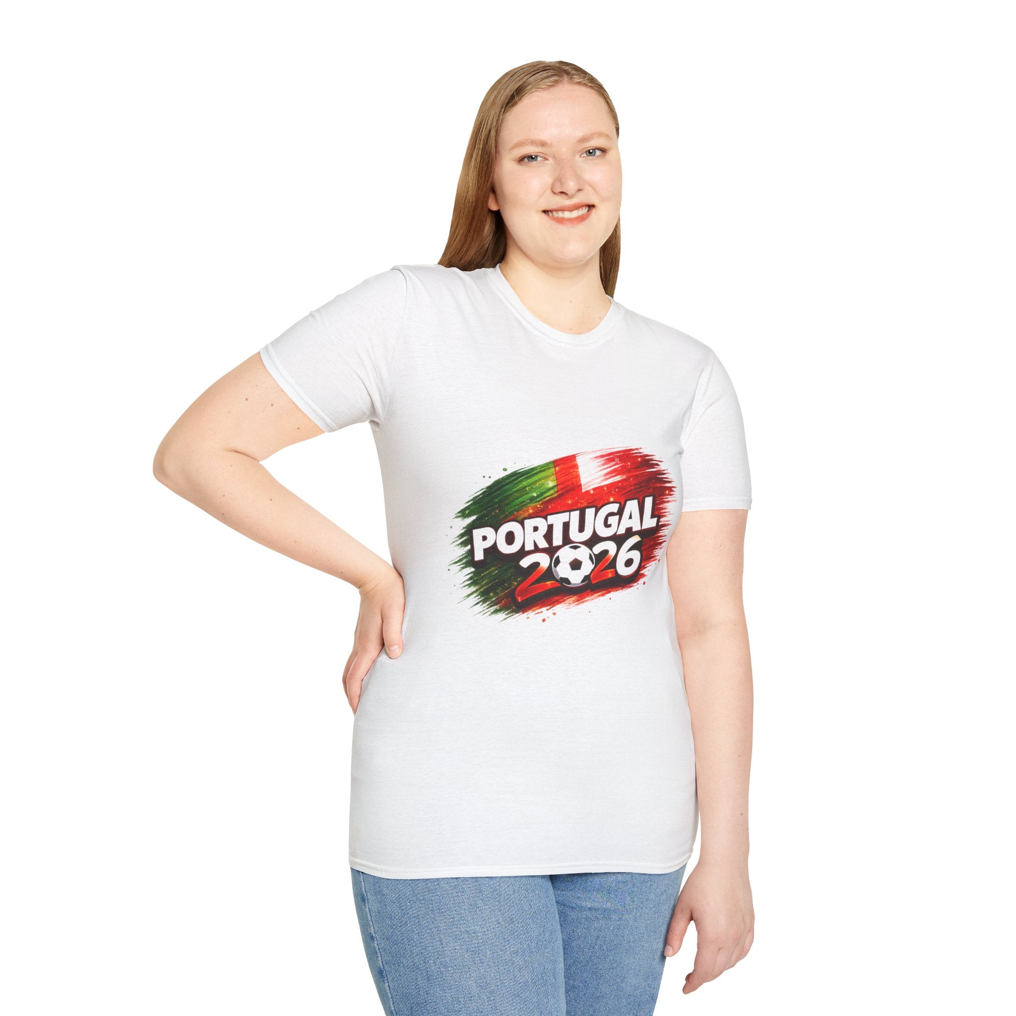 Portugal 2026 Soccer T-Shirt – Portuguese Flag & Crossed Flags Football Tee