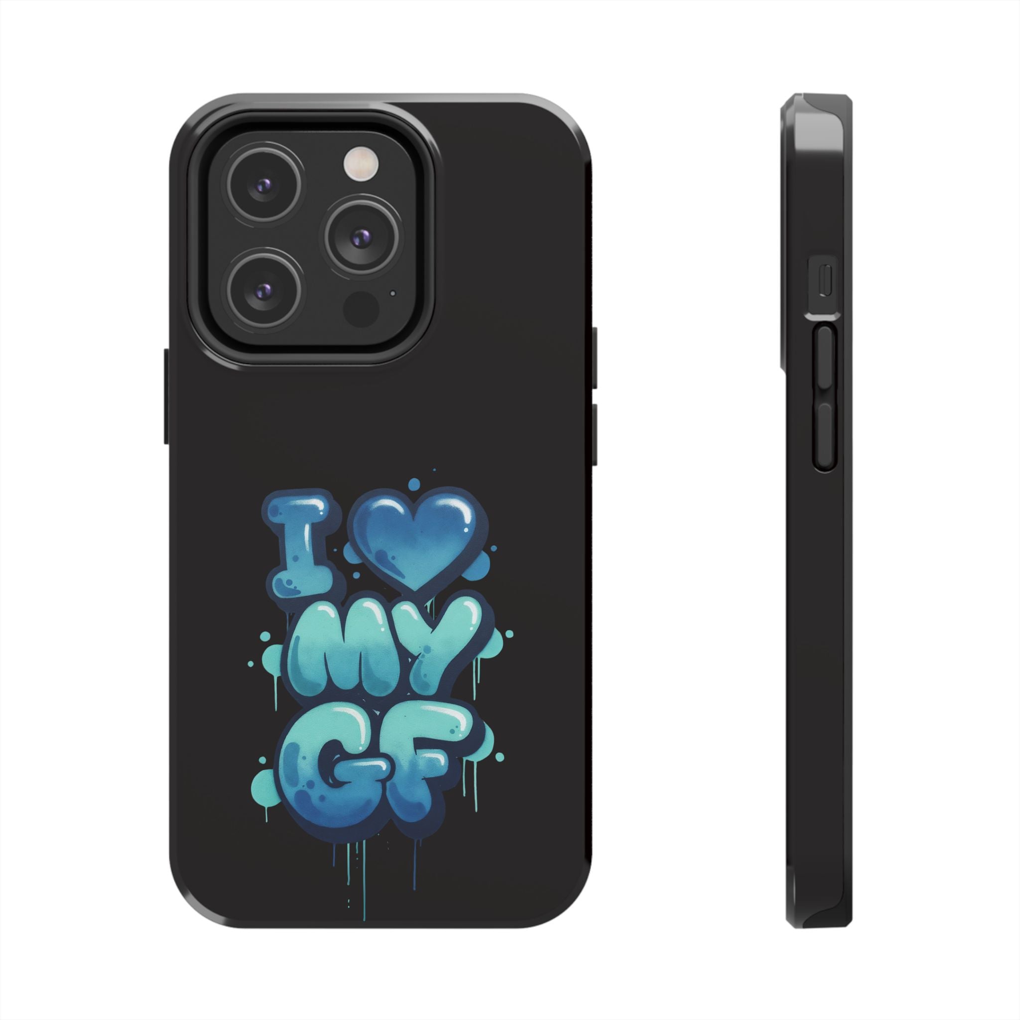 I Love My GF Phone Case — Protective Glossy "I  My GF" Design