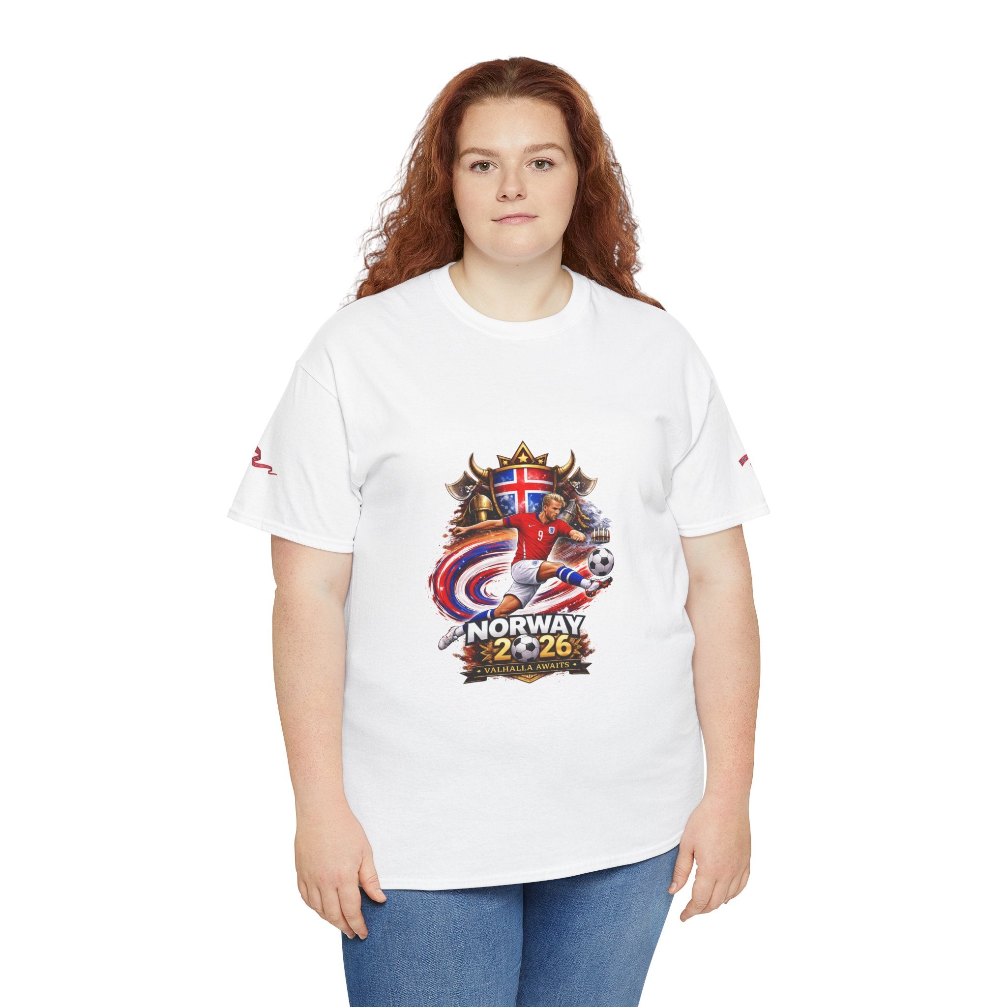 Norway 2026 Soccer Crest T-Shirt — Norwegian Flag Football Fan Tee