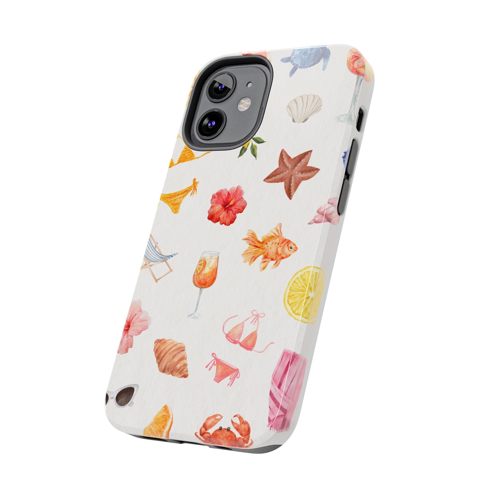 Summer Seashells Pattern Tough Phone Case — Beach Vacation Phone Cover