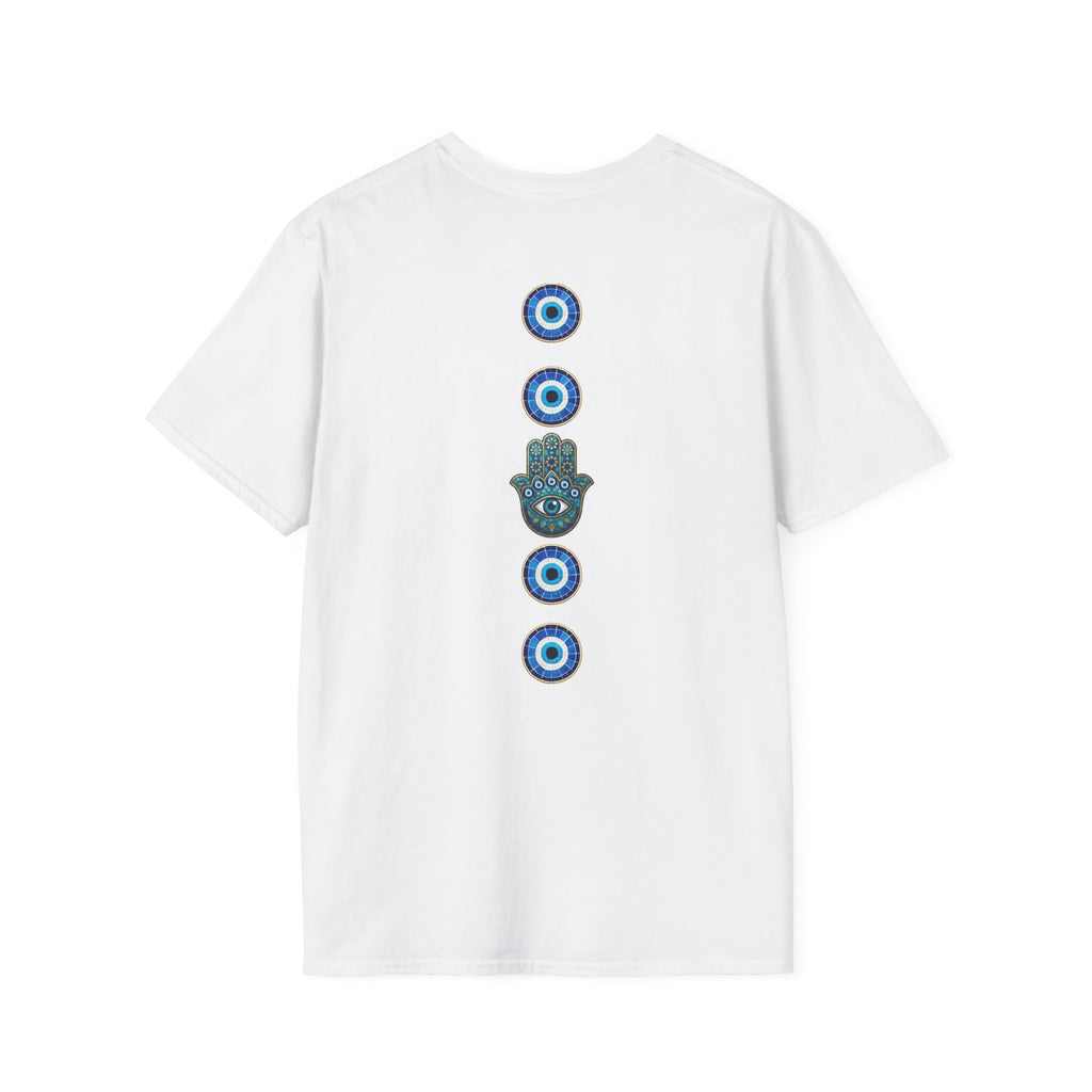 Hamsa Hand Tee with Evil Eye Print — Protective Symbol T-Shirt