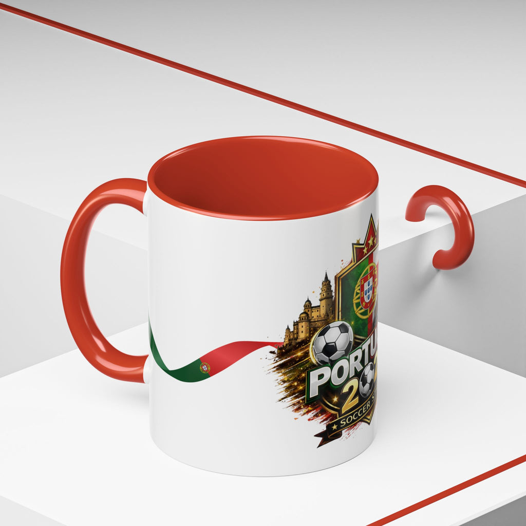 Portugal 2026 Soccer Mug – Portugal Flag & Crest Accent Coffee Cup