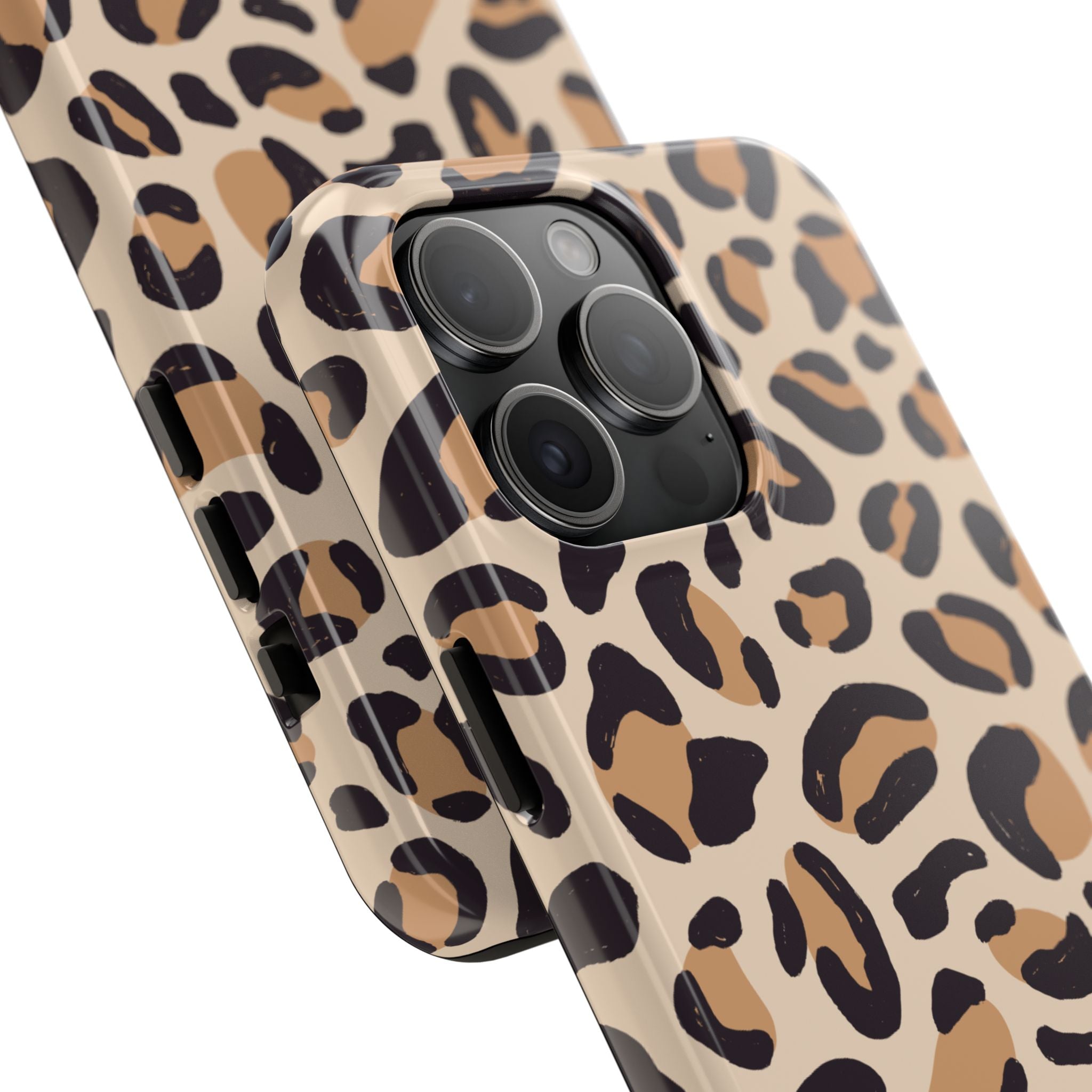 Leopard Print Tough Phone Case – Durable Glam Protective Cover