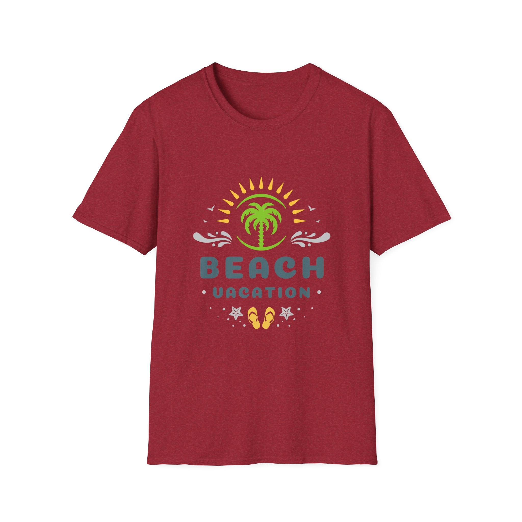 Beach Vacation T-Shirt — Palm Tree Sunset Graphic Tee