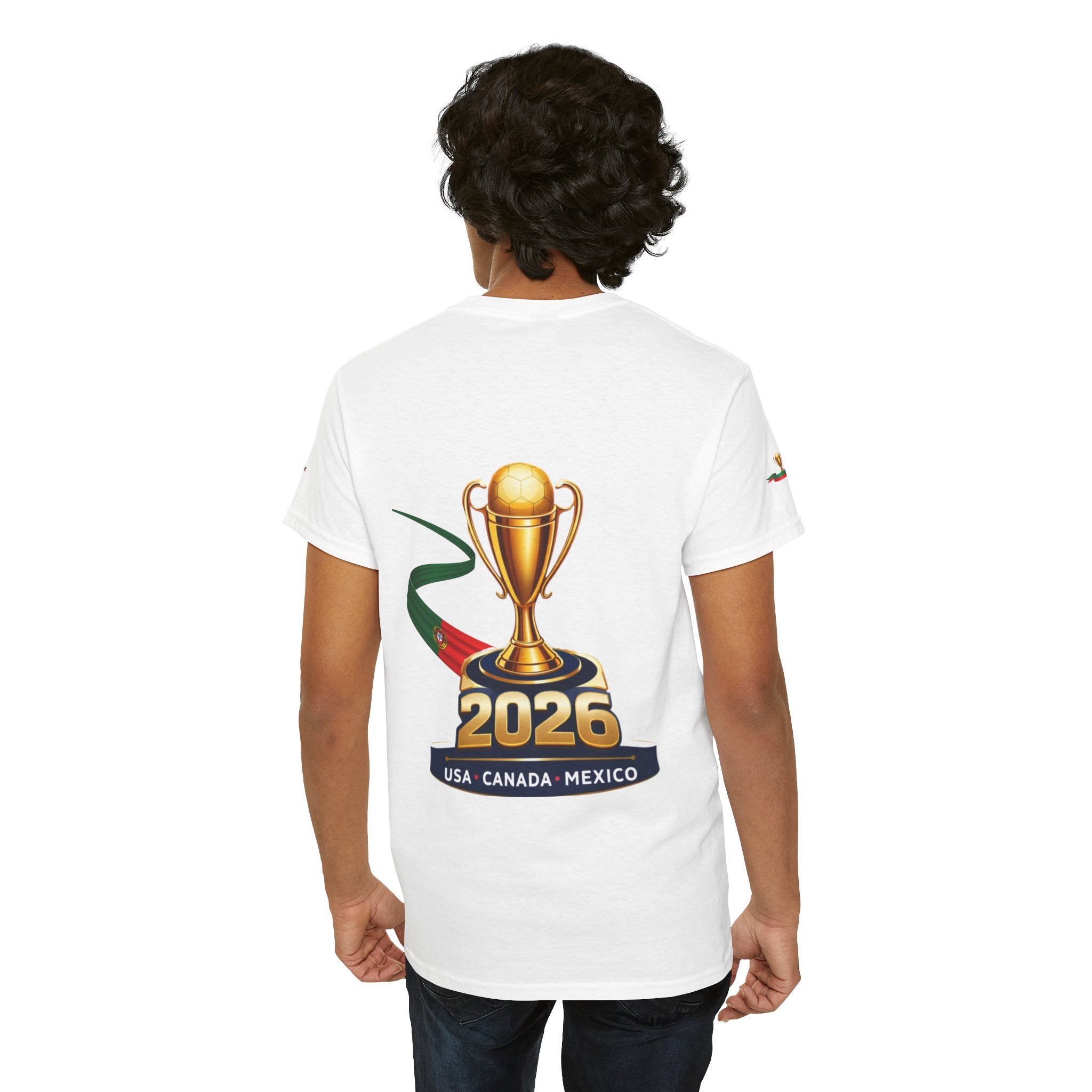 Portugal 2026 Soccer T-Shirt — Cup Trophy Design (USA Canada Mexico)