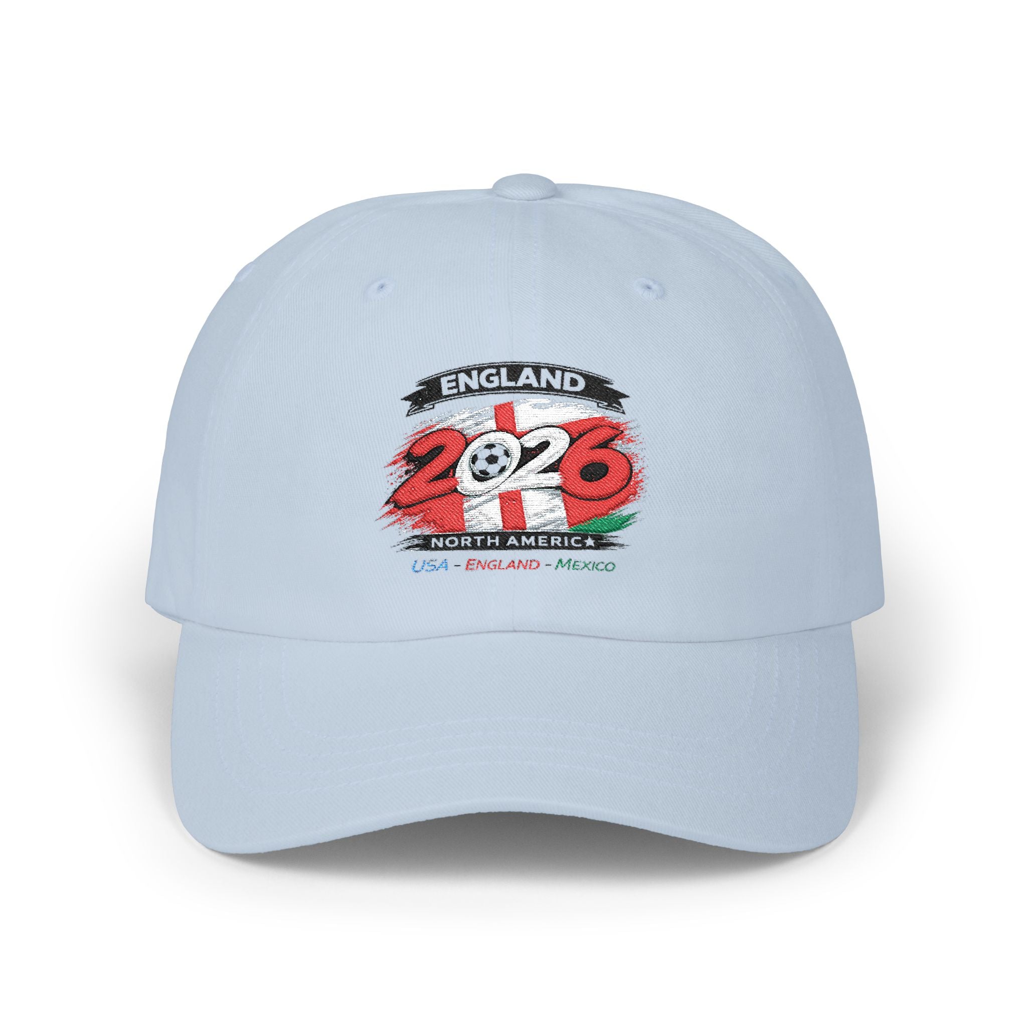 England 2026 Soccer Dad Cap — Retro Flag Embroidered Baseball Hat